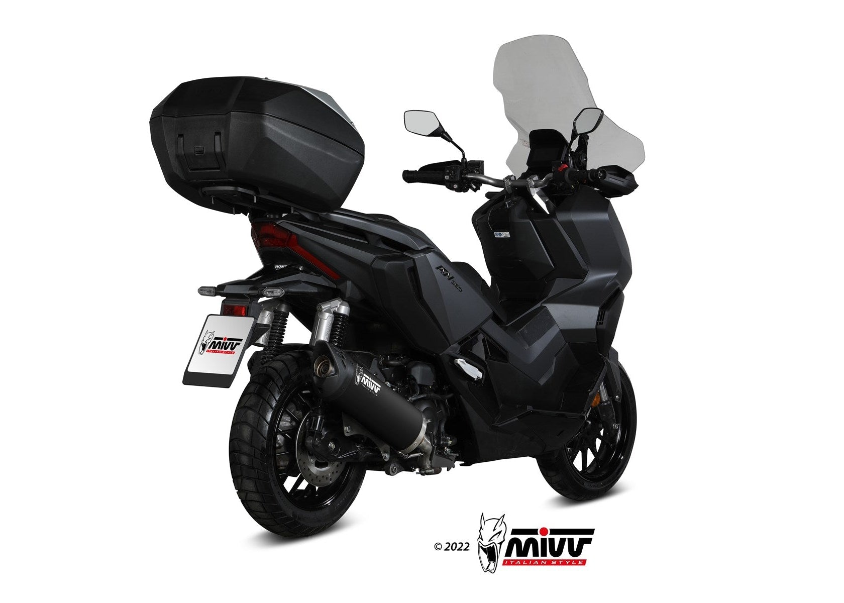 MIVV MV.HO.0004 HONDA ADV 350 ( 2022+ ) Slip-on Exhaust "Mover" (black; approved) – Accessories in the 2WheelsHero Motorcycle Aftermarket Accessories and Parts Online Shop
