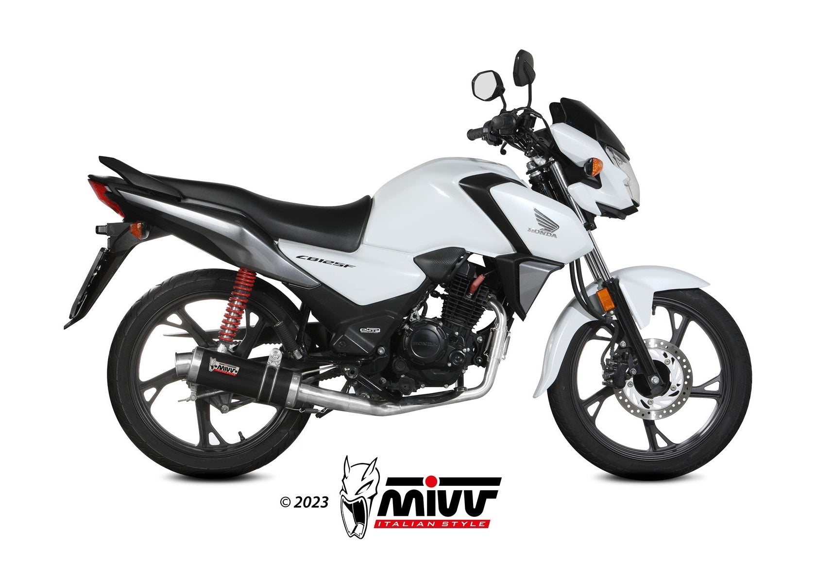 MIVV H.088 HONDA CB 125 F ( 2021 + ) Full System Exhaust "GP" (black; approved) – Accessories in the 2WheelsHero Motorcycle Aftermarket Accessories and Parts Online Shop