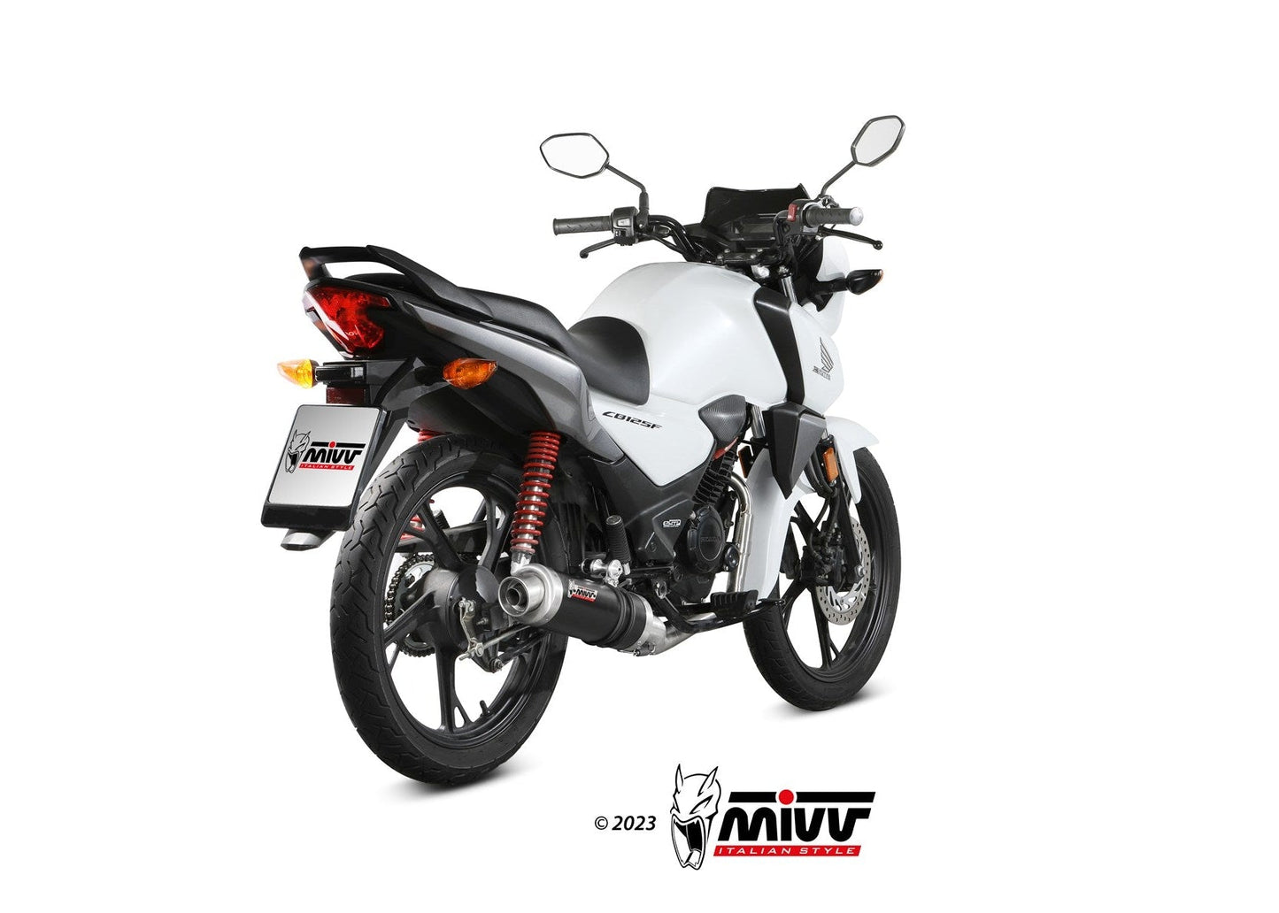 MIVV H.088 HONDA CB 125 F ( 2021 + ) Full System Exhaust "GP" (black; approved) – Accessories in the 2WheelsHero Motorcycle Aftermarket Accessories and Parts Online Shop