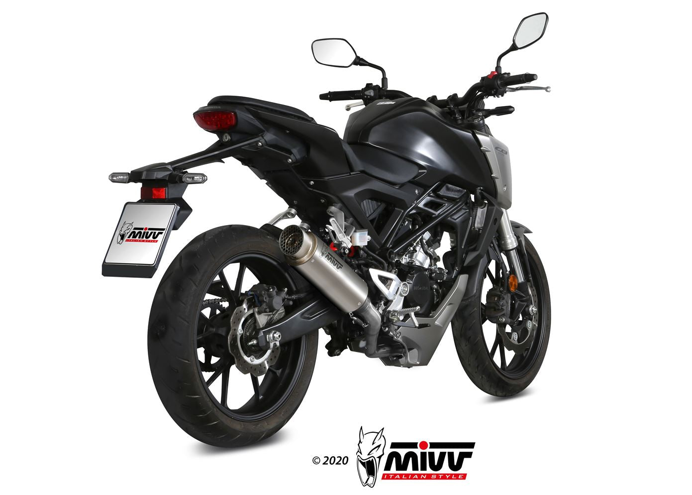 MIVV H.074 HONDA CB 125 R ( 2018 / 20 ) Full System Exhaust "GP PRO" (titanium; approved) – Accessories in the 2WheelsHero Motorcycle Aftermarket Accessories and Parts Online Shop