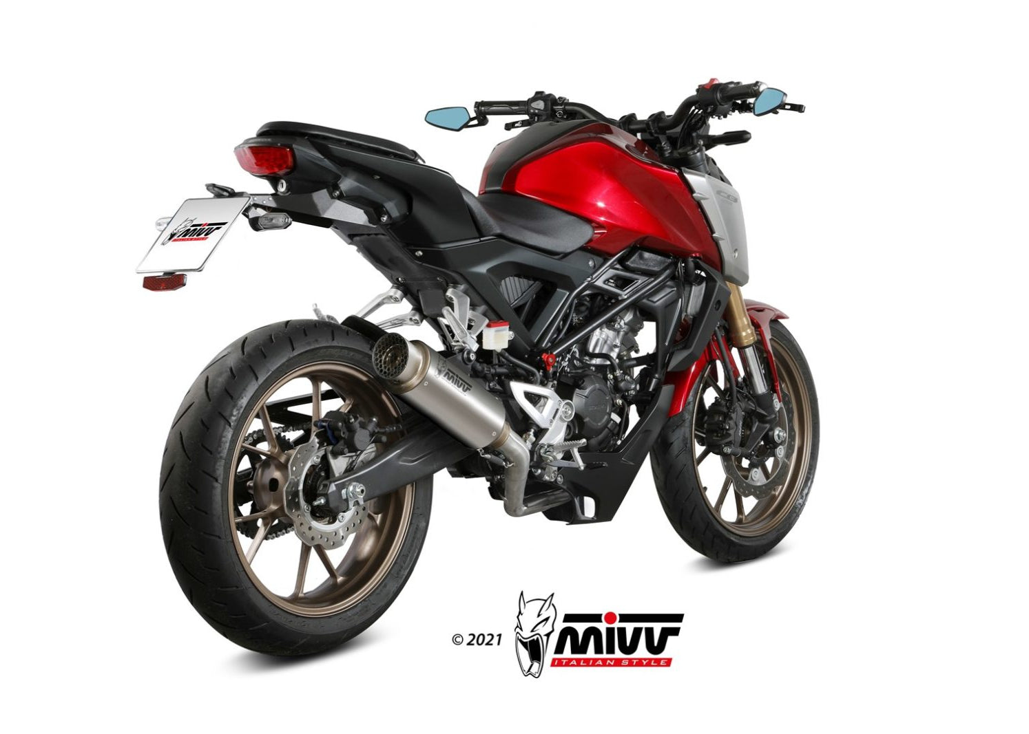 MIVV H.077 HONDA CB 125 R ( 2021+ ) Full System High Exhaust "GP PRO" (titanium; approved) – Accessories in the 2WheelsHero Motorcycle Aftermarket Accessories and Parts Online Shop