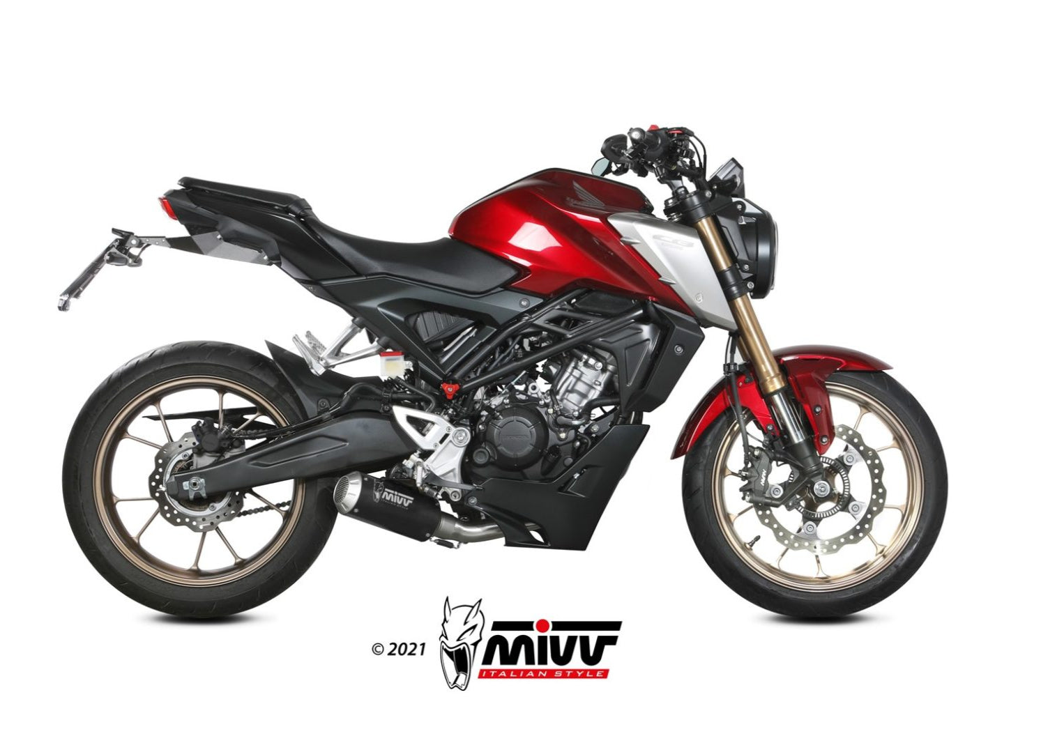 MIVV H.078 HONDA CB 125 R ( 2021+ ) Full System Exhaust "MK3" (black; not approved) – Accessories in the 2WheelsHero Motorcycle Aftermarket Accessories and Parts Online Shop