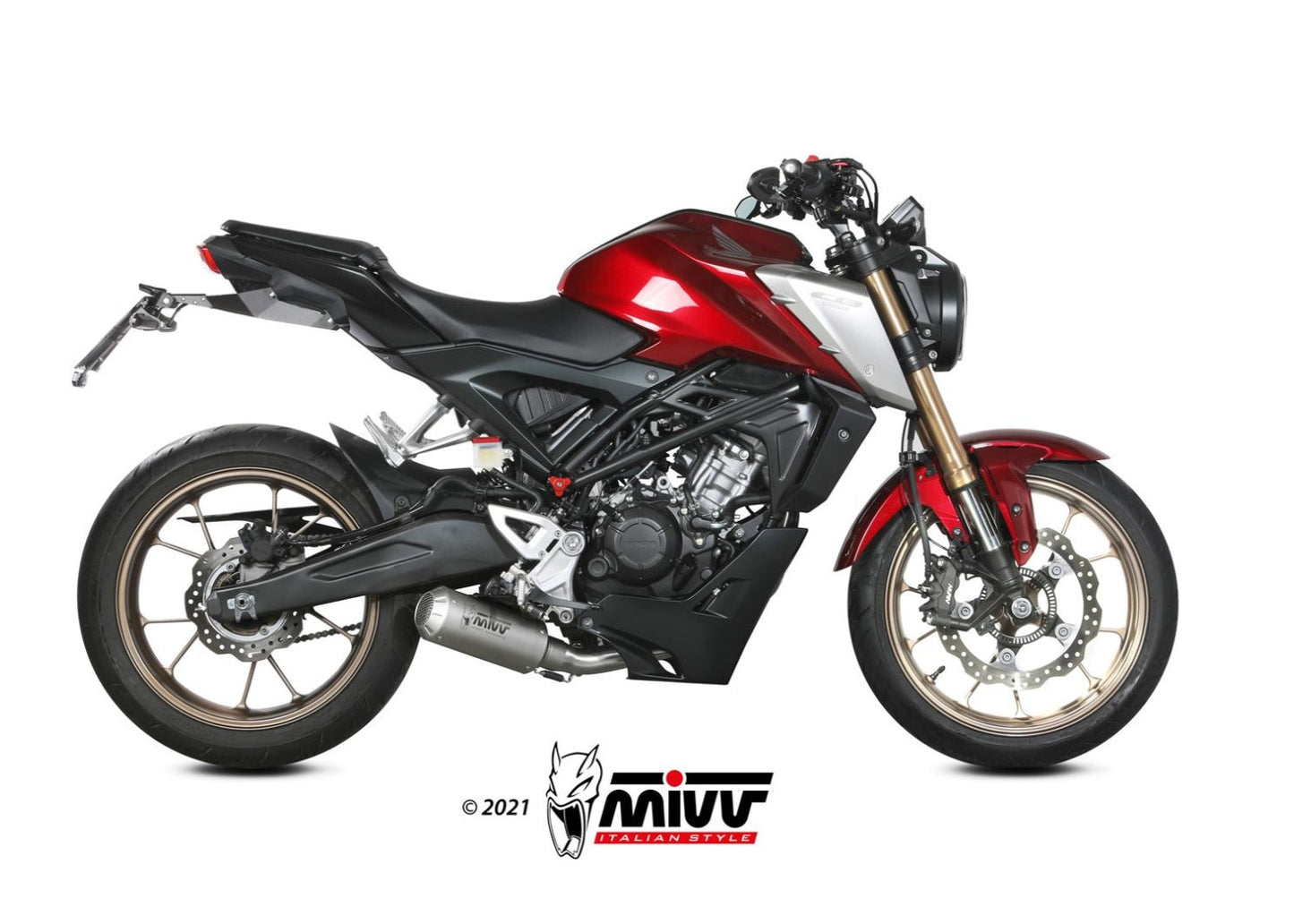 MIVV H.078 HONDA CB 125 R ( 2021+ ) Full System Exhaust "MK3" (stainless steel; not approved) – Accessories in the 2WheelsHero Motorcycle Aftermarket Accessories and Parts Online Shop