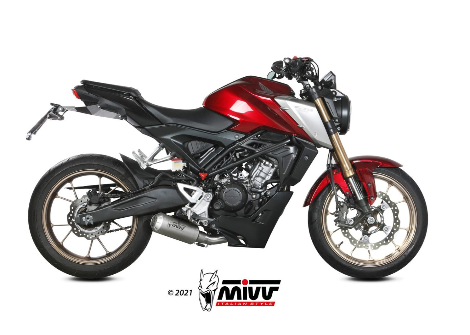 MIVV H.078 HONDA CB 125 R ( 2021+ ) Full System Exhaust "MK3" (stainless steel; not approved) – Accessories in the 2WheelsHero Motorcycle Aftermarket Accessories and Parts Online Shop