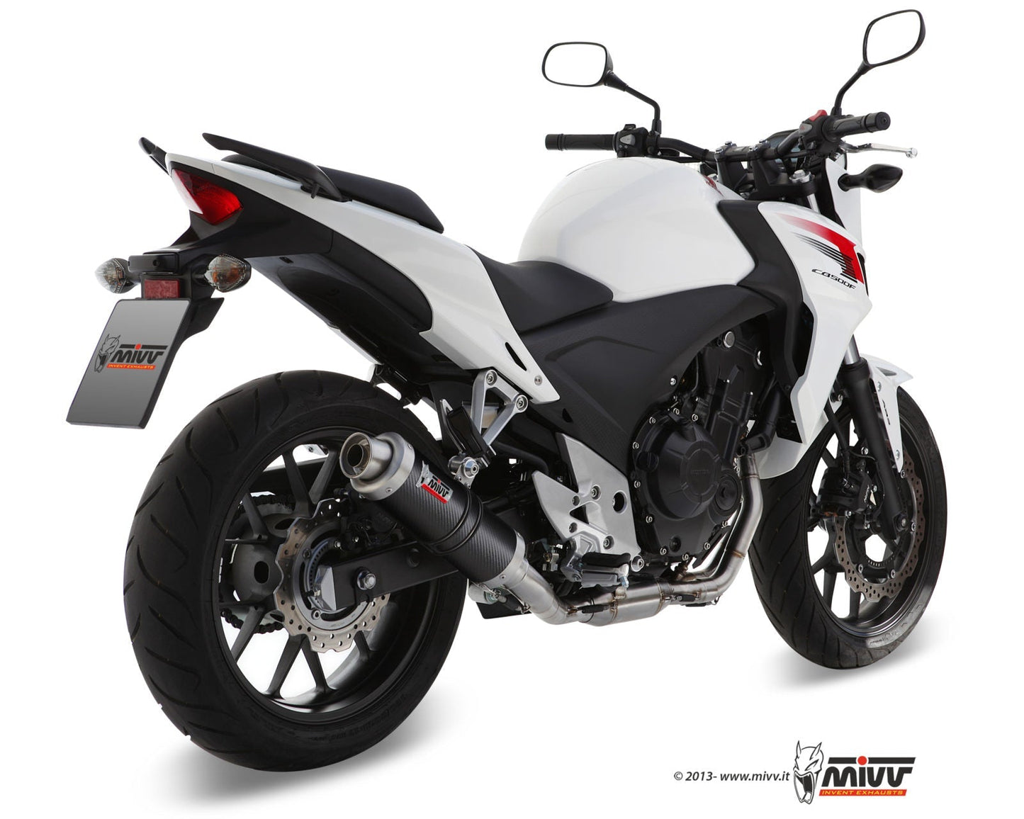 MIVV H.051 HONDA CB 500 F / X ( 2013 / 15 ) Slip On Exhaust "GP" (carbon; approved) – Accessories in the 2WheelsHero Motorcycle Aftermarket Accessories and Parts Online Shop