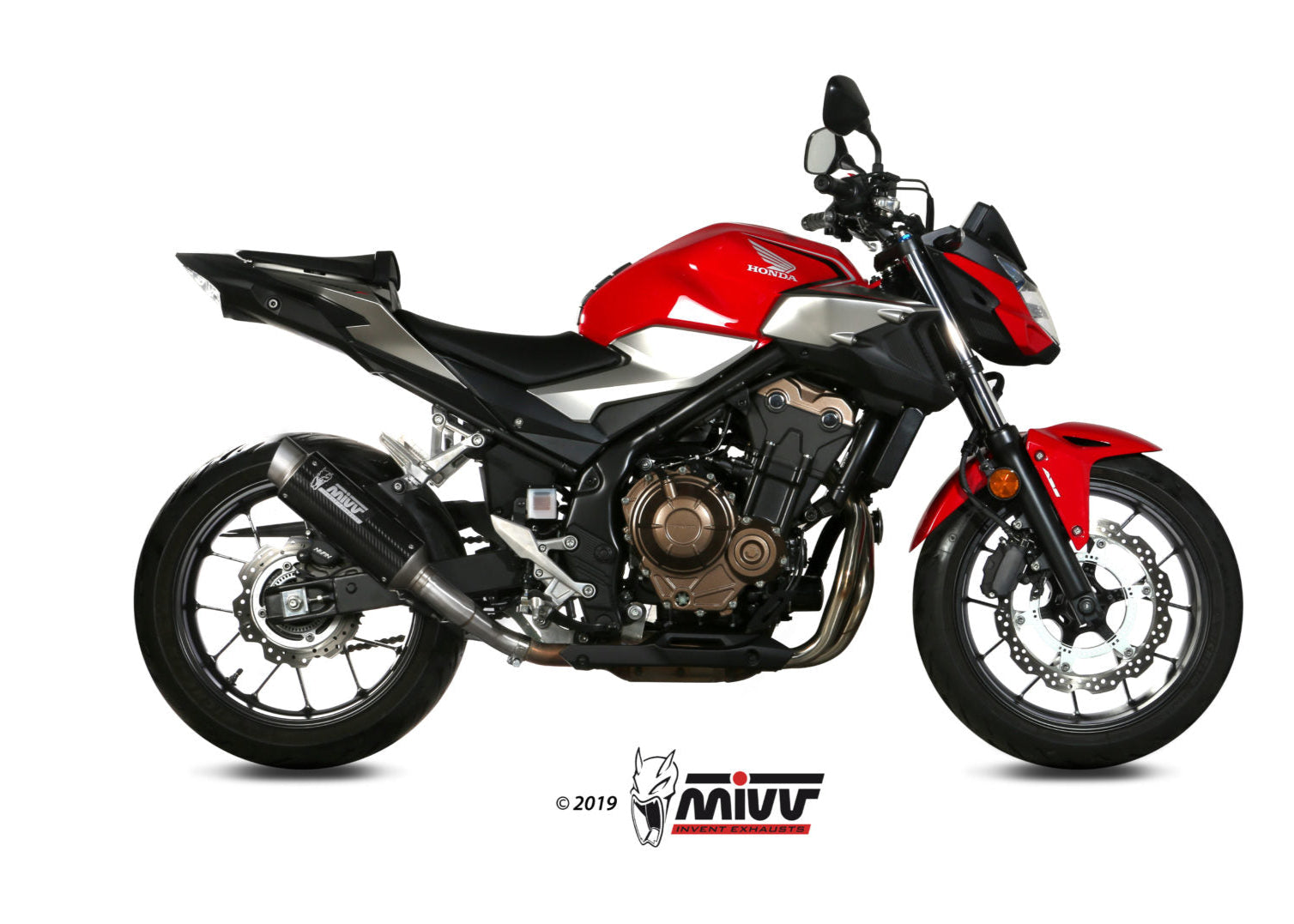 MIVV H.075 HONDA CB 500 F ( 2019 + ) Slip On Exhaust "GP PRO" (carbon; approved) – Accessories in the 2WheelsHero Motorcycle Aftermarket Accessories and Parts Online Shop