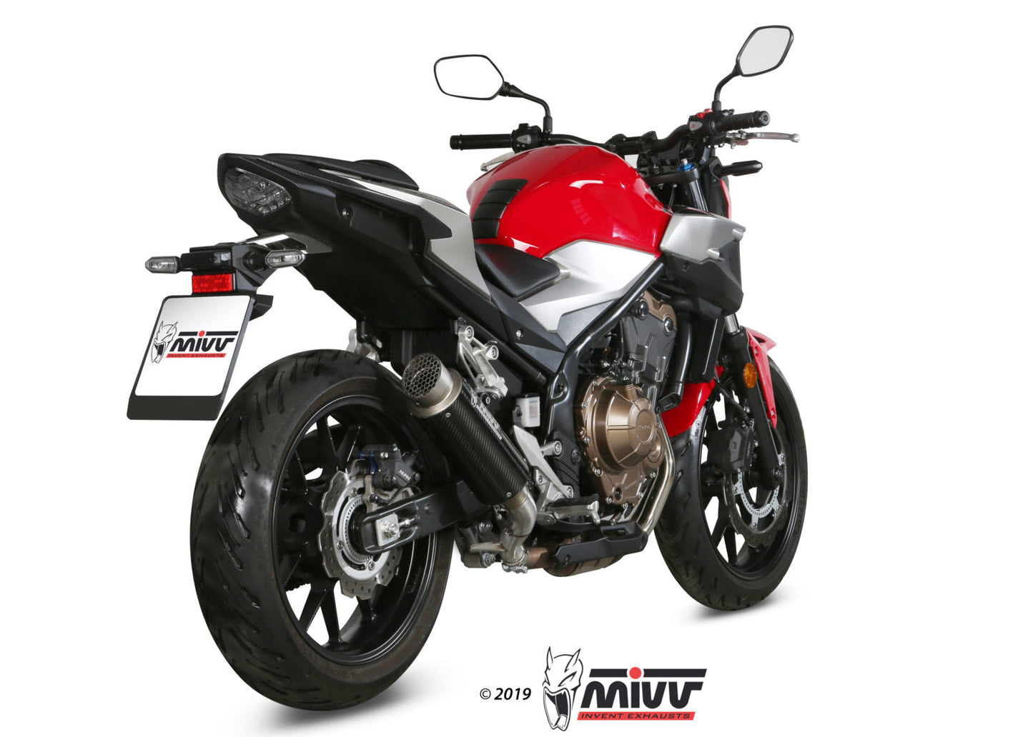 MIVV H.075 HONDA CB 500 F ( 2019 + ) Slip On Exhaust "GP PRO" (carbon; approved) – Accessories in the 2WheelsHero Motorcycle Aftermarket Accessories and Parts Online Shop