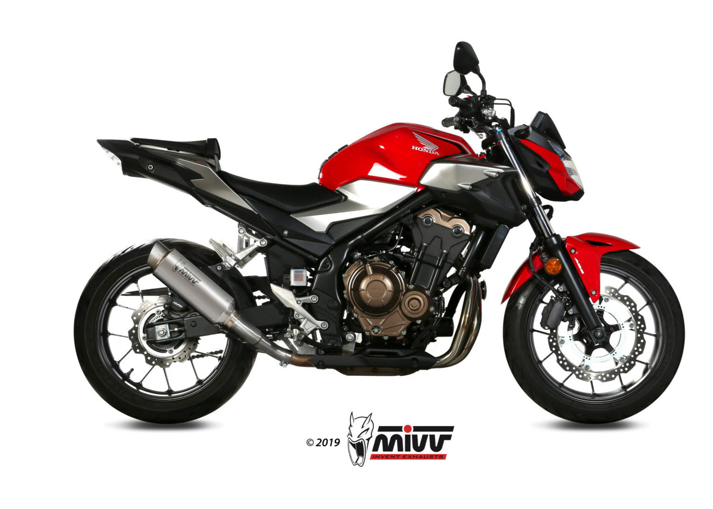 MIVV H.075 HONDA CB 500 F ( 2019 + ) Slip On Exhaust "GP PRO" (titanium; approved) – Accessories in the 2WheelsHero Motorcycle Aftermarket Accessories and Parts Online Shop