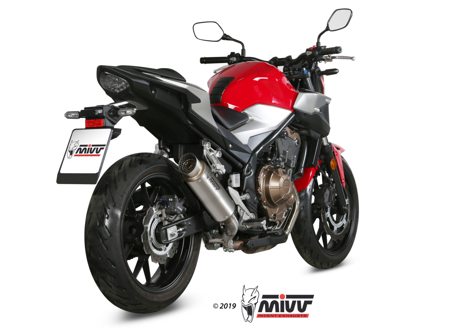 MIVV H.075 HONDA CB 500 F ( 2019 + ) Slip On Exhaust "GP PRO" (titanium; approved) – Accessories in the 2WheelsHero Motorcycle Aftermarket Accessories and Parts Online Shop