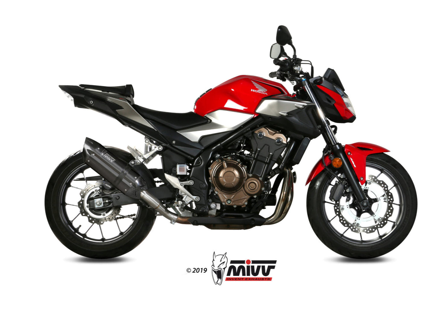 MIVV H.075 HONDA CB 500 F ( 2019 + ) Slip On Exhaust "Suono" (black; approved) – Accessories in the 2WheelsHero Motorcycle Aftermarket Accessories and Parts Online Shop