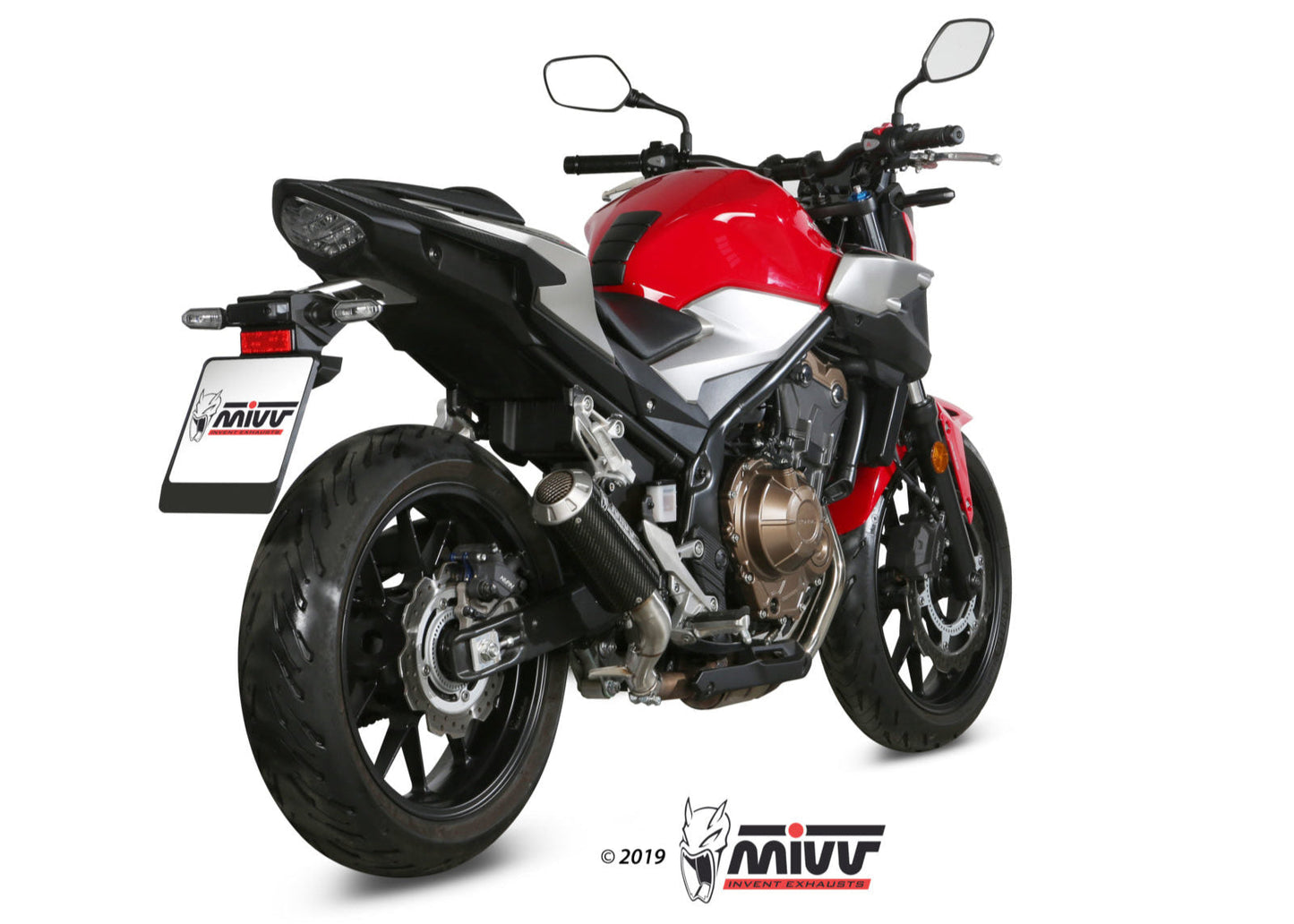 MIVV H.075 HONDA CB 500 F ( 2019 + ) Slip On Exhaust "MK3" (carbon; not approved) – Accessories in the 2WheelsHero Motorcycle Aftermarket Accessories and Parts Online Shop