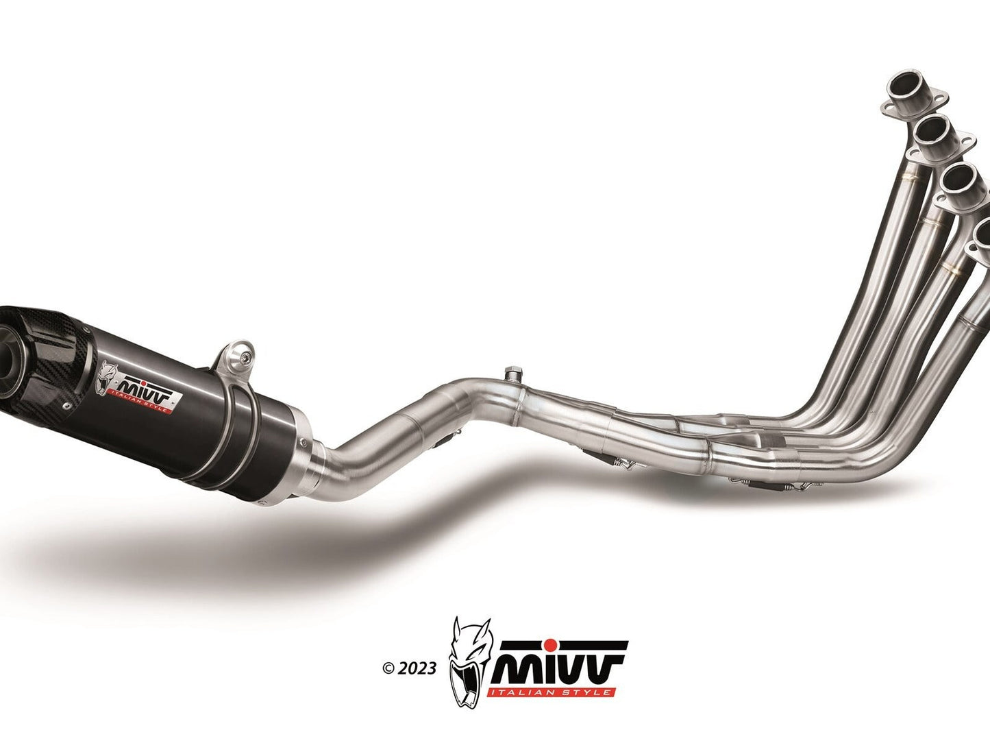 MIVV H.055 HONDA CB 650 F ( 2014 / 18 ) Full System Exhaust "GP" (black + carbon cap; approved) – Accessories in the 2WheelsHero Motorcycle Aftermarket Accessories and Parts Online Shop