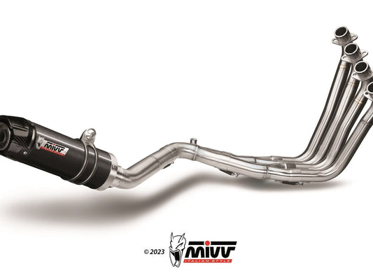 MIVV H.055 HONDA CB 650 F ( 2014 / 18 ) Full System Exhaust "GP" (black + carbon cap; approved) – Accessories in the 2WheelsHero Motorcycle Aftermarket Accessories and Parts Online Shop
