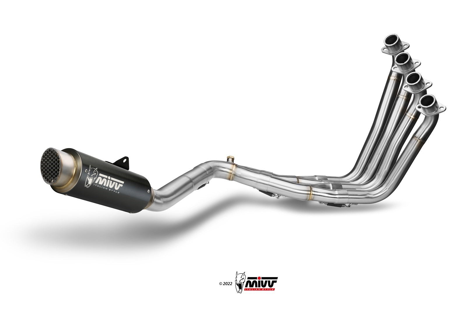MIVV H.055 HONDA CB 650 F ( 2014 / 18 ) Full System Exhaust "GP PRO" (black; approved) – Accessories in the 2WheelsHero Motorcycle Aftermarket Accessories and Parts Online Shop