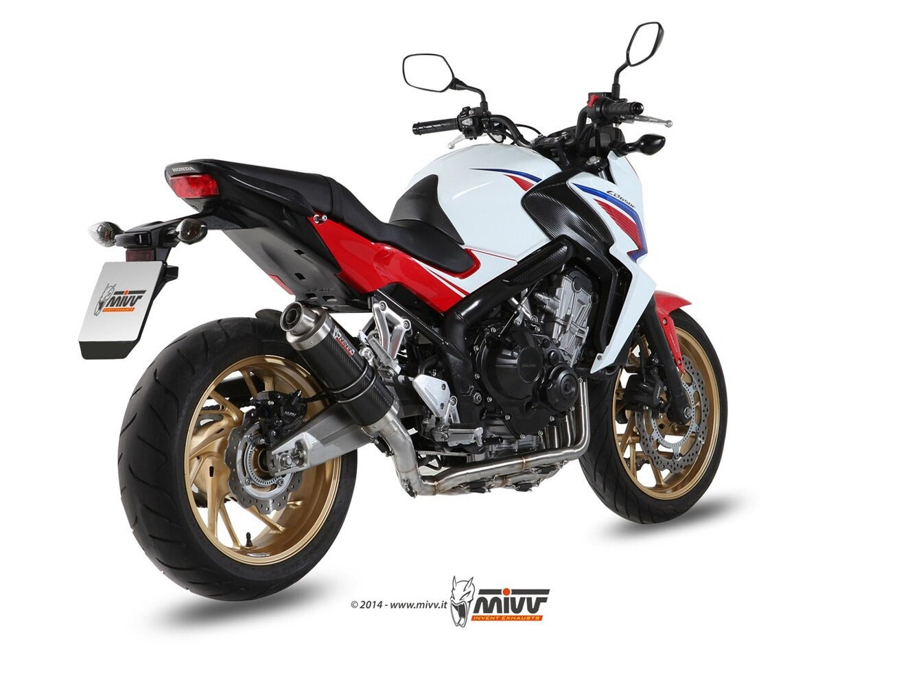 MIVV H.055 HONDA CB 650 F ( 2014 / 18 ) Full System Exhaust "GP" (carbon; approved) – Accessories in the 2WheelsHero Motorcycle Aftermarket Accessories and Parts Online Shop