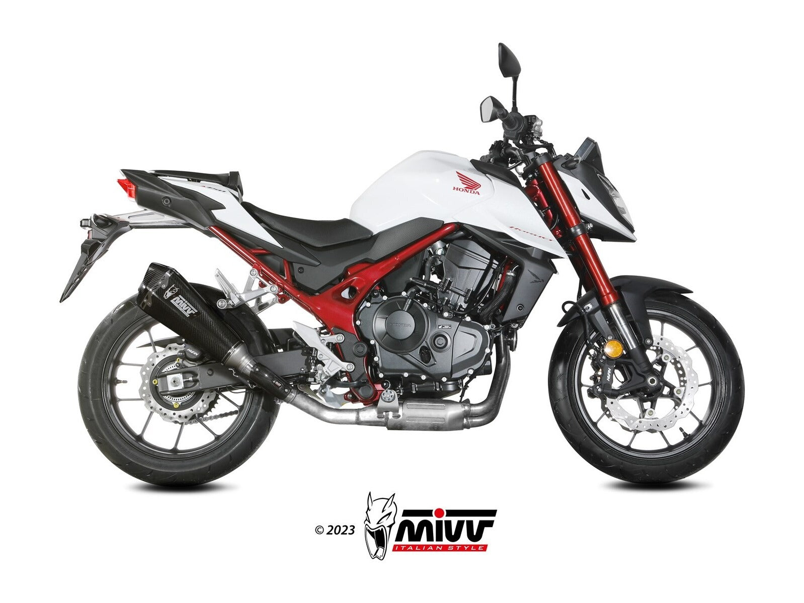 MIVV H.085 HONDA CB 750 Hornet ( 2023 + ) Slip On Exhaust "Delta Race" (carbon; approved) – Accessories in the 2WheelsHero Motorcycle Aftermarket Accessories and Parts Online Shop