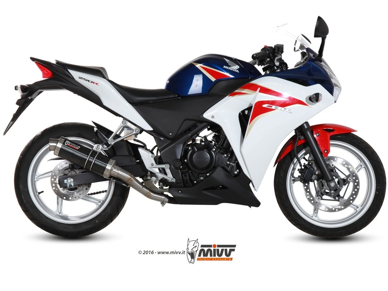 MIVV H.047 HONDA CBR 250 R ( 2011 / 14 ) Slip on Exhaust "GP" (black; approved) – Accessories in the 2WheelsHero Motorcycle Aftermarket Accessories and Parts Online Shop