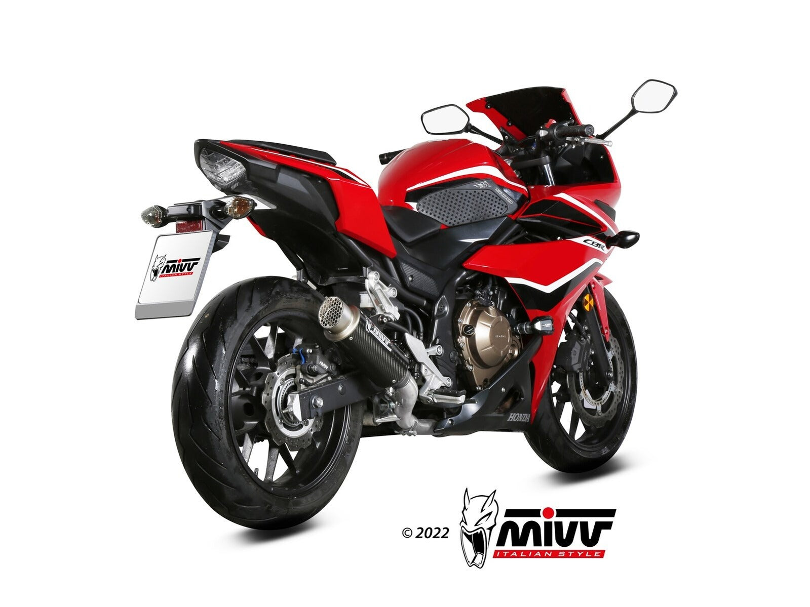 MIVV H.083 HONDA CBR 500 R ( 2019 - 20 ) Slip-On Exhaust "GP PRO" (carbon; approved) – Accessories in the 2WheelsHero Motorcycle Aftermarket Accessories and Parts Online Shop