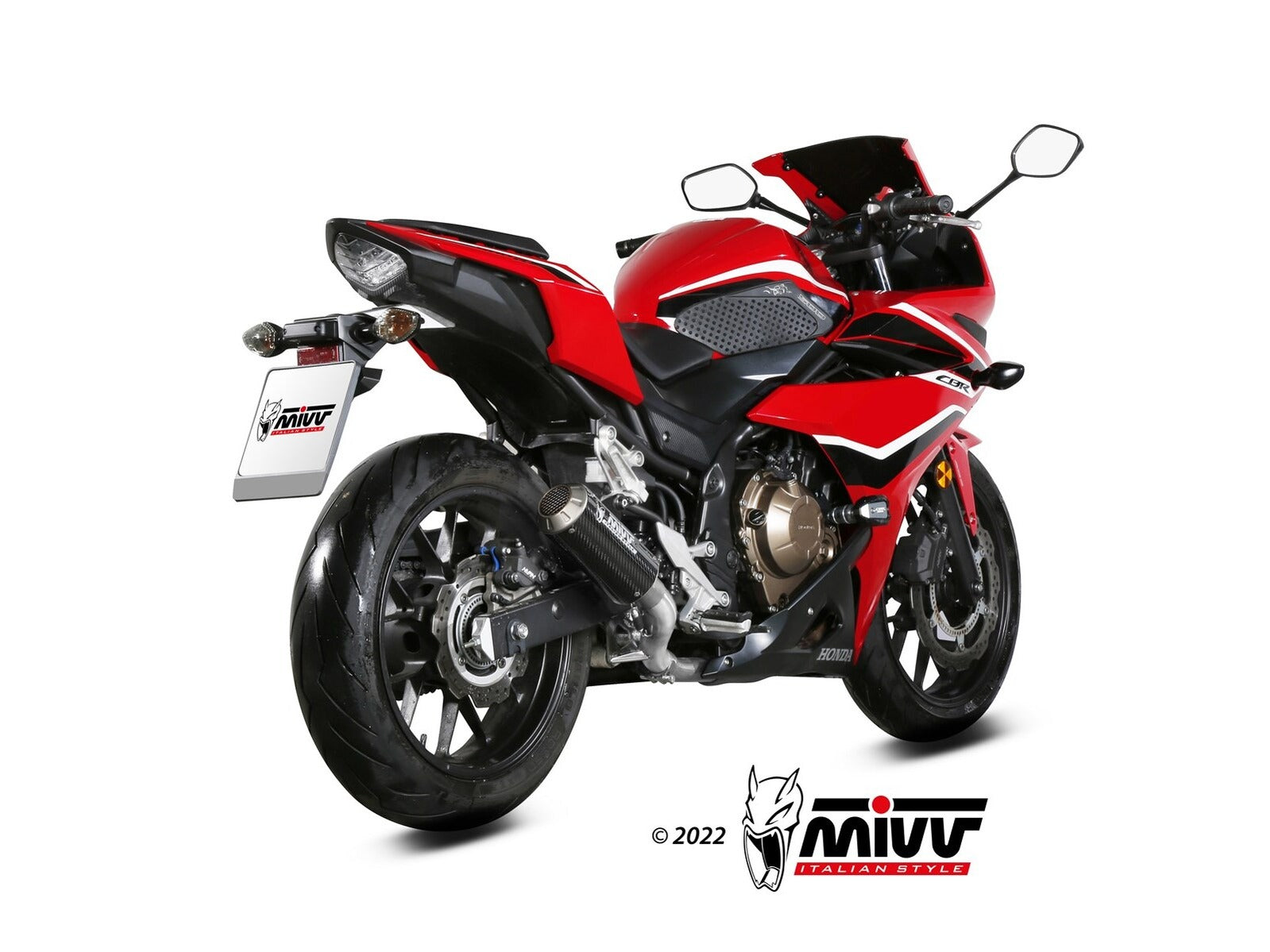 MIVV H.083 HONDA CBR 500 R ( 2019 - 20 ) Slip-On Exhaust "MK3" (carbon; not approved) – Accessories in the 2WheelsHero Motorcycle Aftermarket Accessories and Parts Online Shop