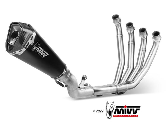 MIVV H.072 HONDA CBR 650 R ( 2019 / 23 ) Full System Exhaust "Delta Race" (black; approved) – Accessories in the 2WheelsHero Motorcycle Aftermarket Accessories and Parts Online Shop