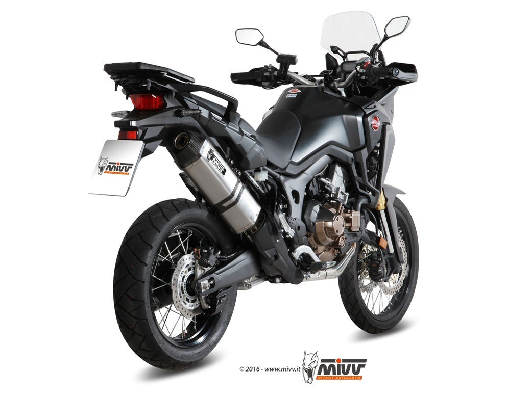 MIVV H.059 HONDA CRF 1000 L AFRICA TWIN ( 2016 / 19 ) Slip on Exhaust "Speed Edge" (stainless steel; approved) – Accessories in the 2WheelsHero Motorcycle Aftermarket Accessories and Parts Online Shop