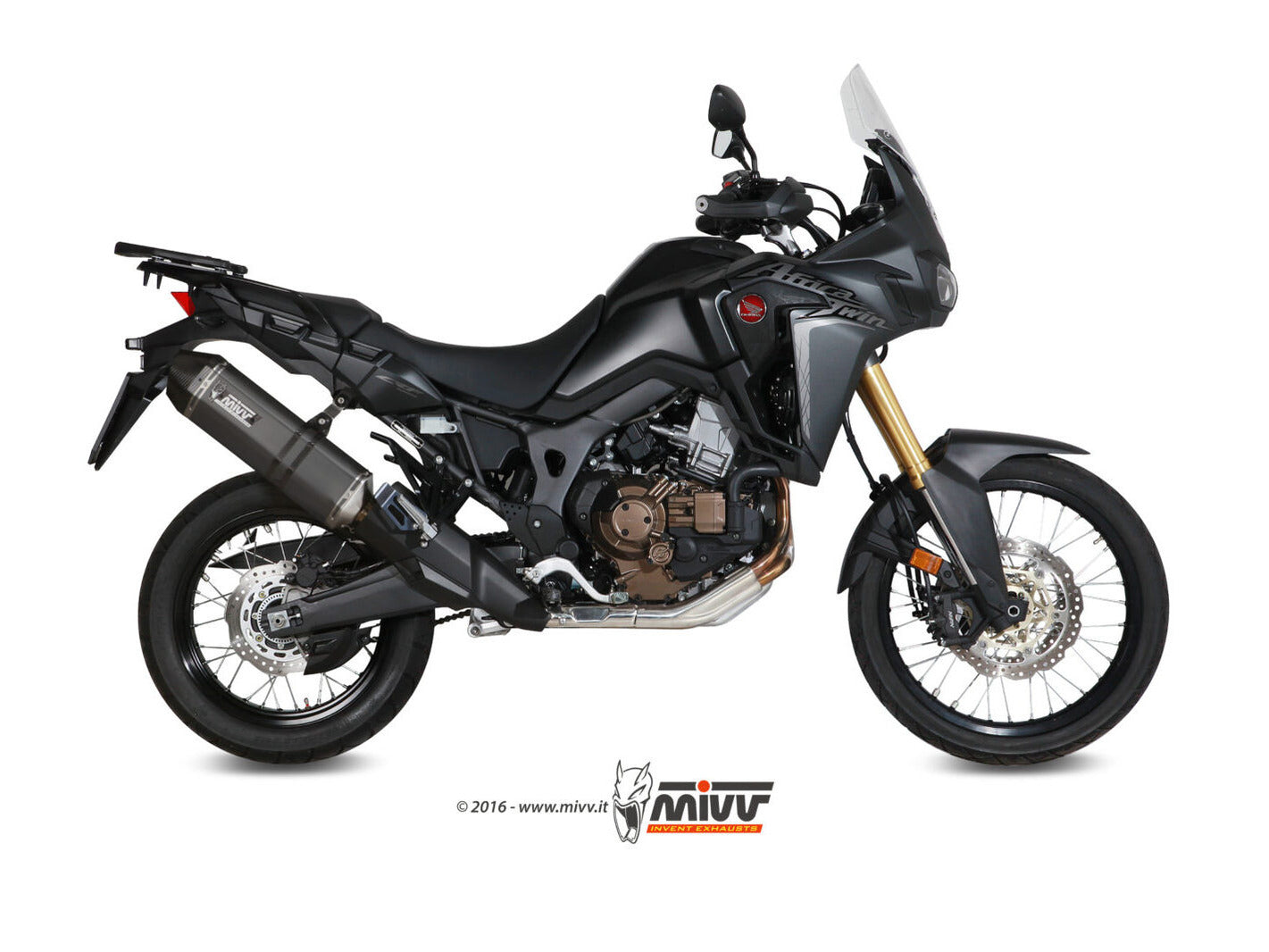 MIVV H.059 HONDA CRF 1000 L AFRICA TWIN ( 2016 / 19 ) Slip on Exhaust "Speed Edge" (black; approved) – Accessories in the 2WheelsHero Motorcycle Aftermarket Accessories and Parts Online Shop