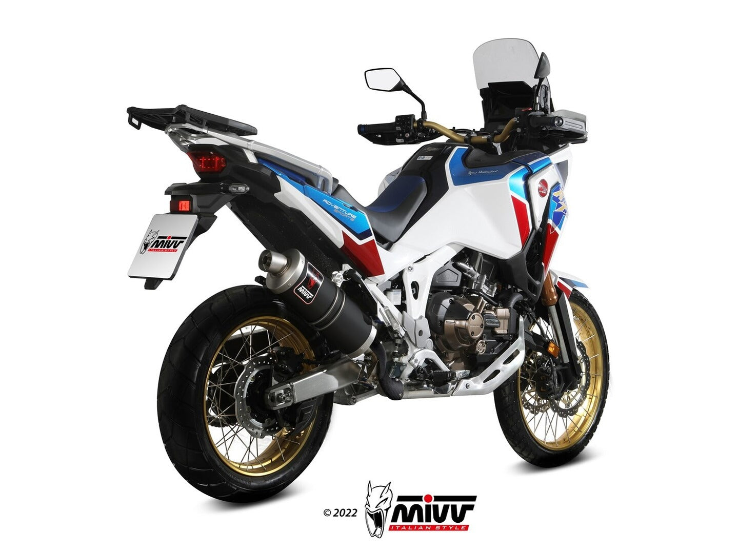 MIVV H.079 HONDA CRF 1100 L AFRICA TWIN ( 2020 / 23 ) Slip on Exhaust "Dakar" (black; approved) – Accessories in the 2WheelsHero Motorcycle Aftermarket Accessories and Parts Online Shop