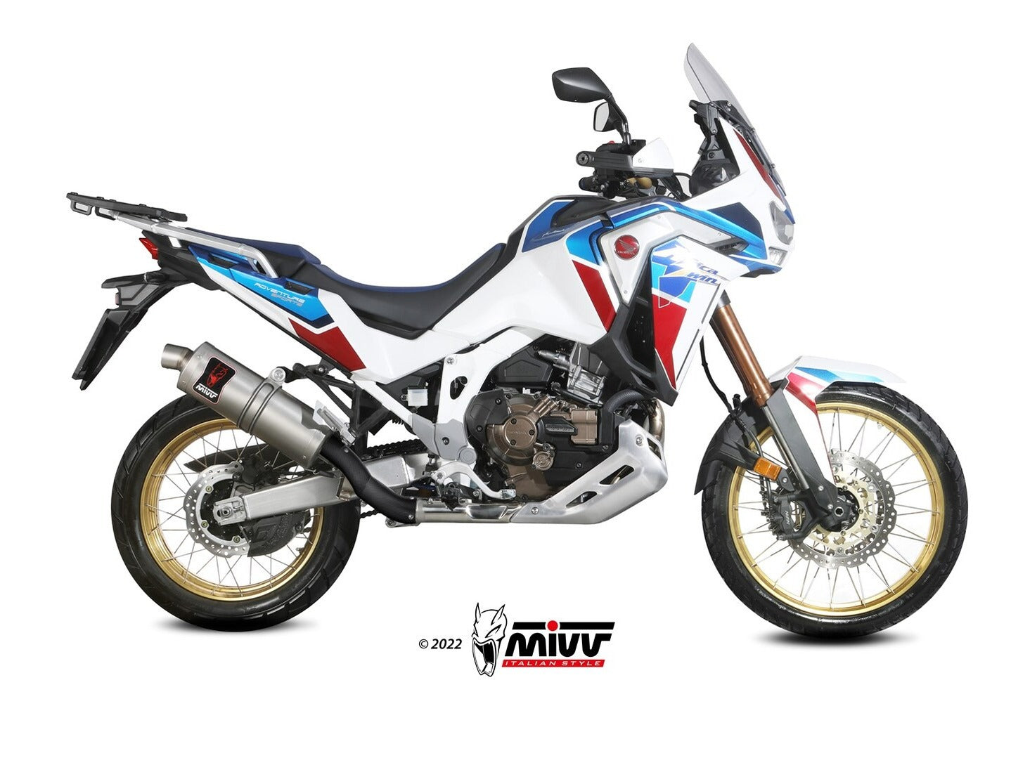 MIVV H.079 HONDA CRF 1100 L AFRICA TWIN ( 2020 / 23 ) Slip on Exhaust "Dakar" (stainless steel; approved) – Accessories in the 2WheelsHero Motorcycle Aftermarket Accessories and Parts Online Shop