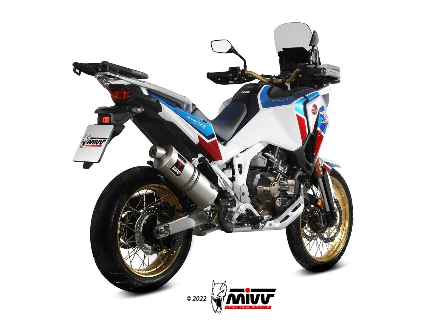 MIVV H.079 HONDA CRF 1100 L AFRICA TWIN ( 2020 / 23 ) Slip on Exhaust "Dakar" (stainless steel; approved) – Accessories in the 2WheelsHero Motorcycle Aftermarket Accessories and Parts Online Shop