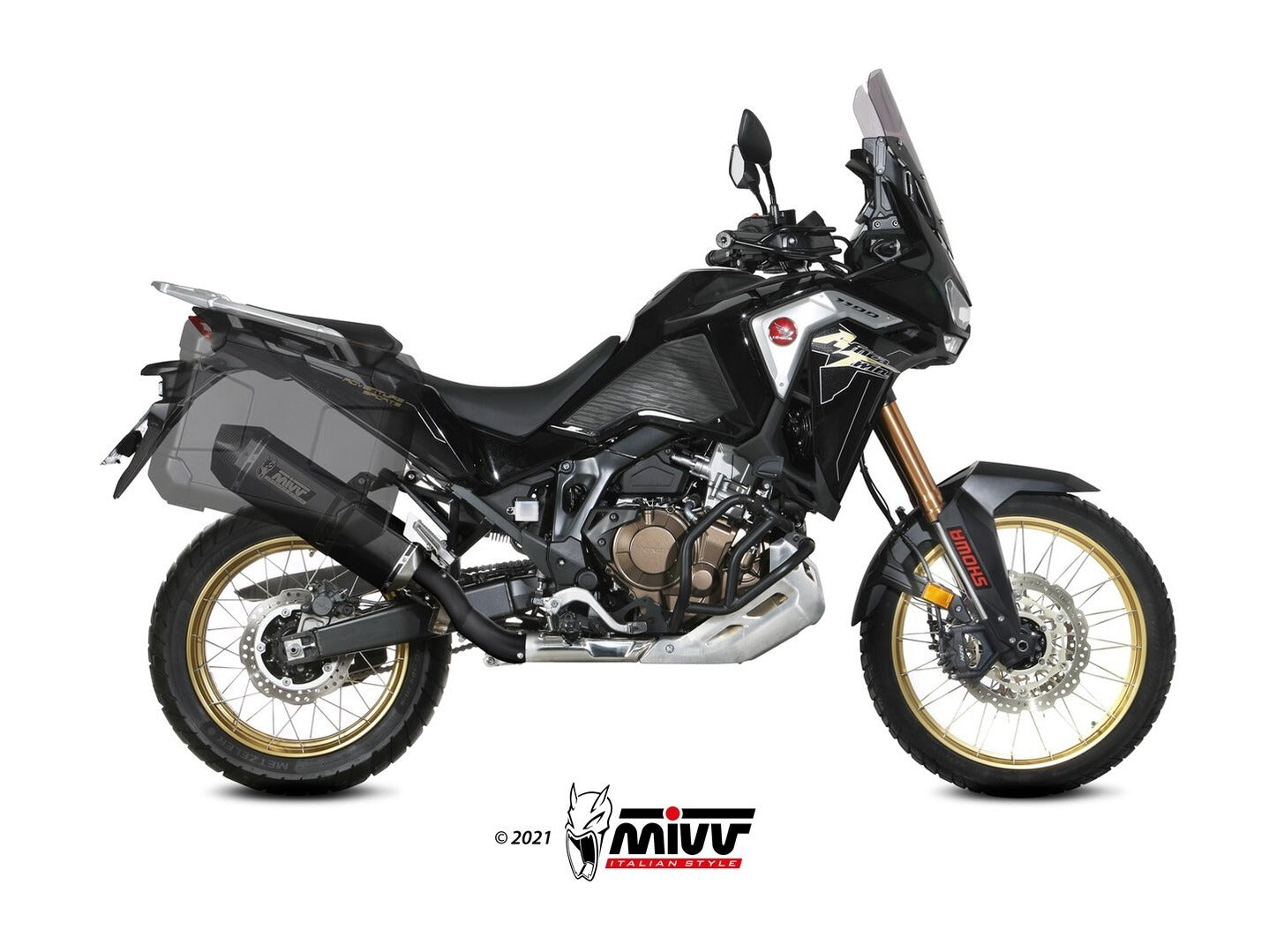 MIVV H.079 HONDA CRF 1100 L AFRICA TWIN ( 2020 / 23 ) Slip on Exhaust "Speed Edge" (black; approved) – Accessories in the 2WheelsHero Motorcycle Aftermarket Accessories and Parts Online Shop