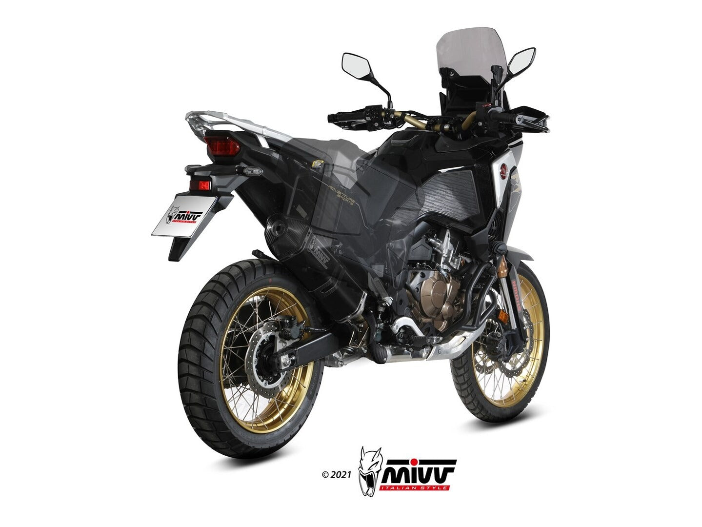 MIVV H.079 HONDA CRF 1100 L AFRICA TWIN ( 2020 / 23 ) Slip on Exhaust "Speed Edge" (black; approved) – Accessories in the 2WheelsHero Motorcycle Aftermarket Accessories and Parts Online Shop