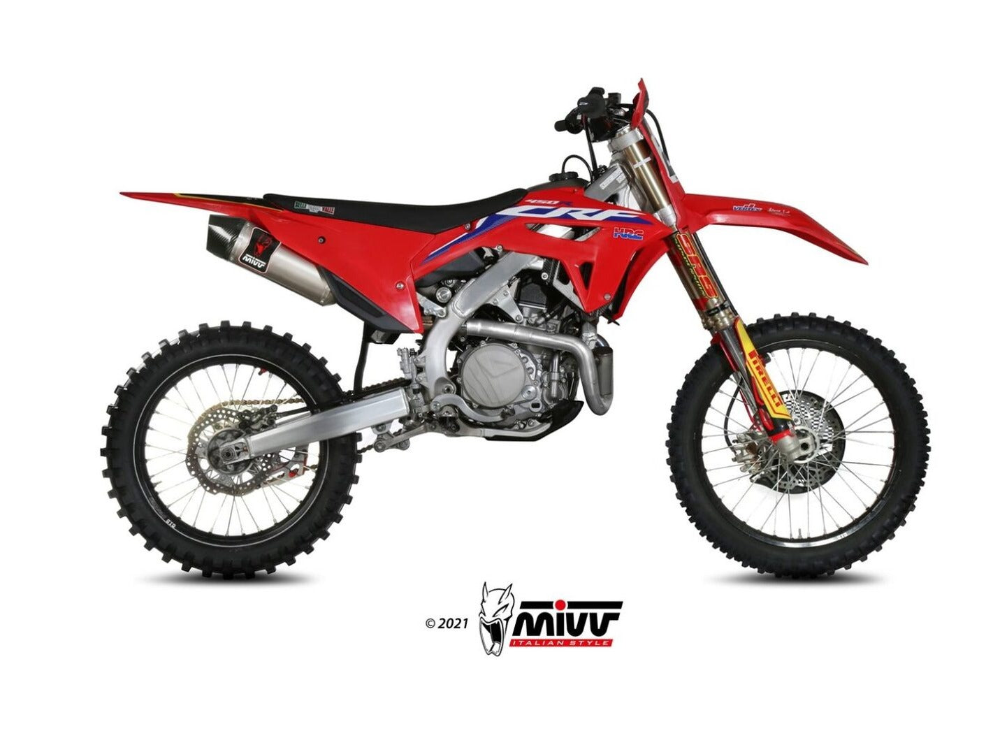 MIVV M.HO.034 HONDA CRF 450 R (2021+ ) Slip on Exhaust "STR-1" (stainless steel; approved) – Accessories in the 2WheelsHero Motorcycle Aftermarket Accessories and Parts Online Shop