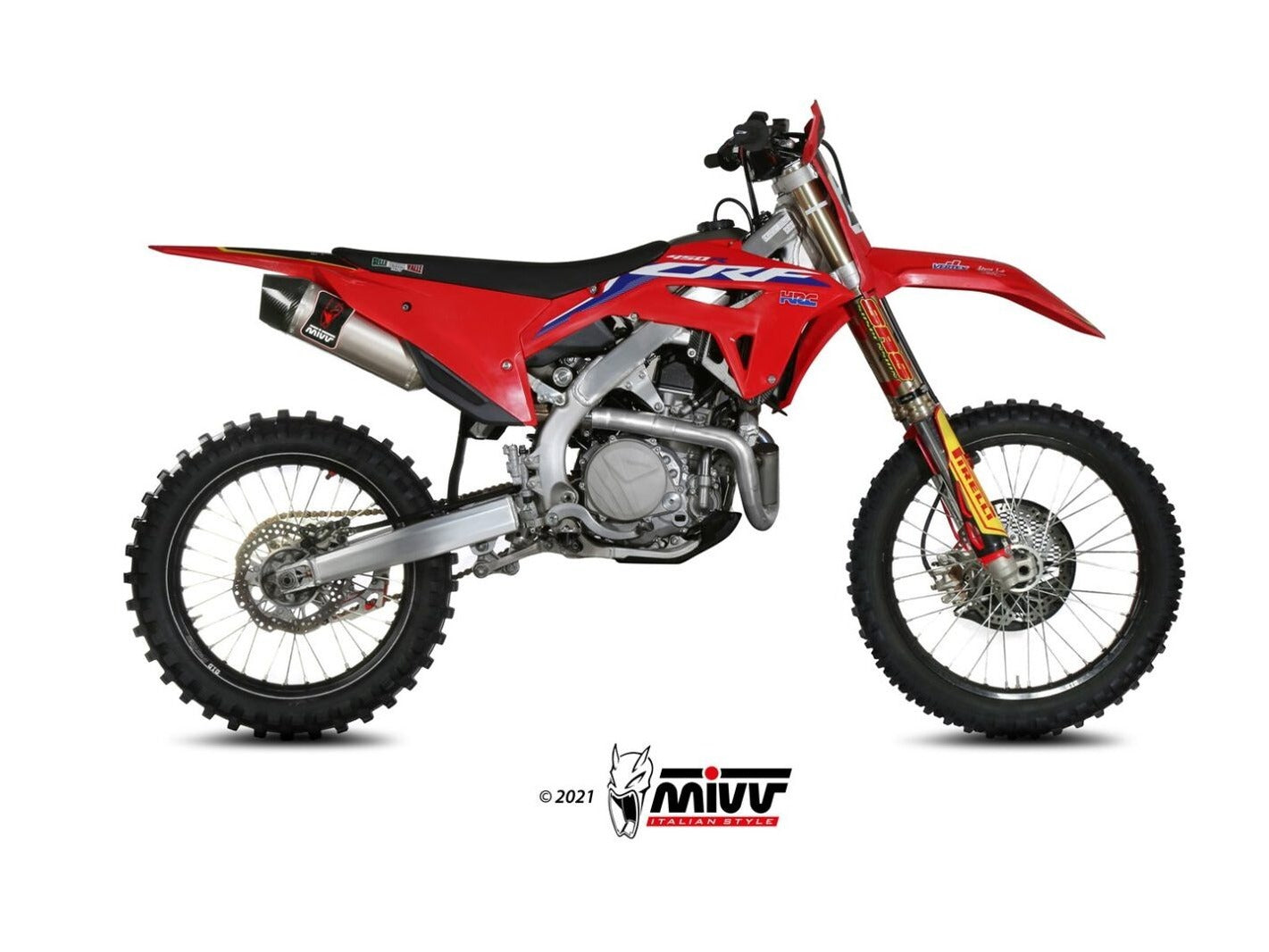MIVV M.HO.034 HONDA CRF 450 R (2021+ ) Slip on Exhaust "STR-1" (titanium; approved) – Accessories in the 2WheelsHero Motorcycle Aftermarket Accessories and Parts Online Shop