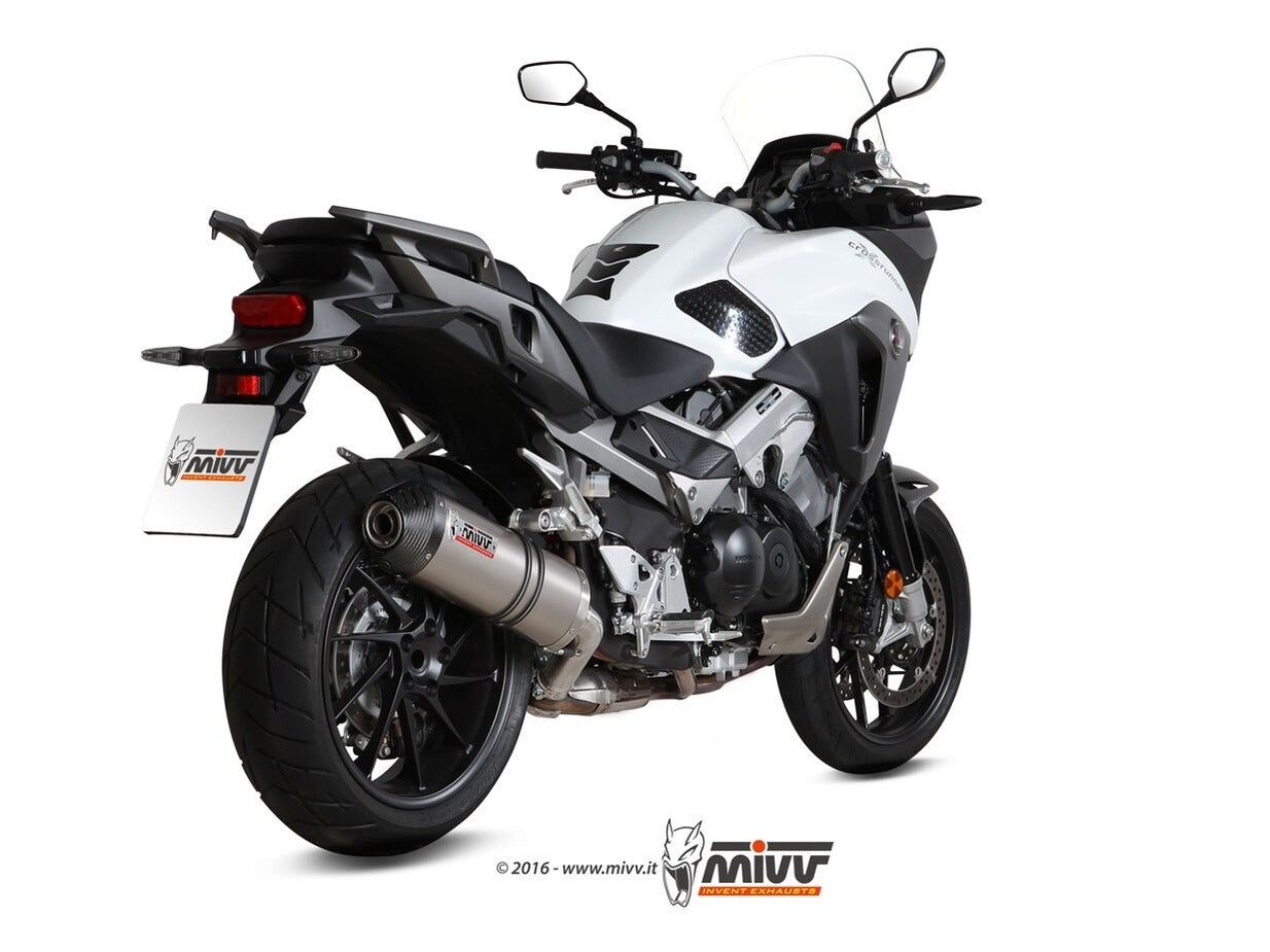 MIVV H.058 HONDA Crossrunner ( 2015 / 20 ) Slip on Exhaust "Oval" (titanium + carbon cap; approved) – Accessories in the 2WheelsHero Motorcycle Aftermarket Accessories and Parts Online Shop