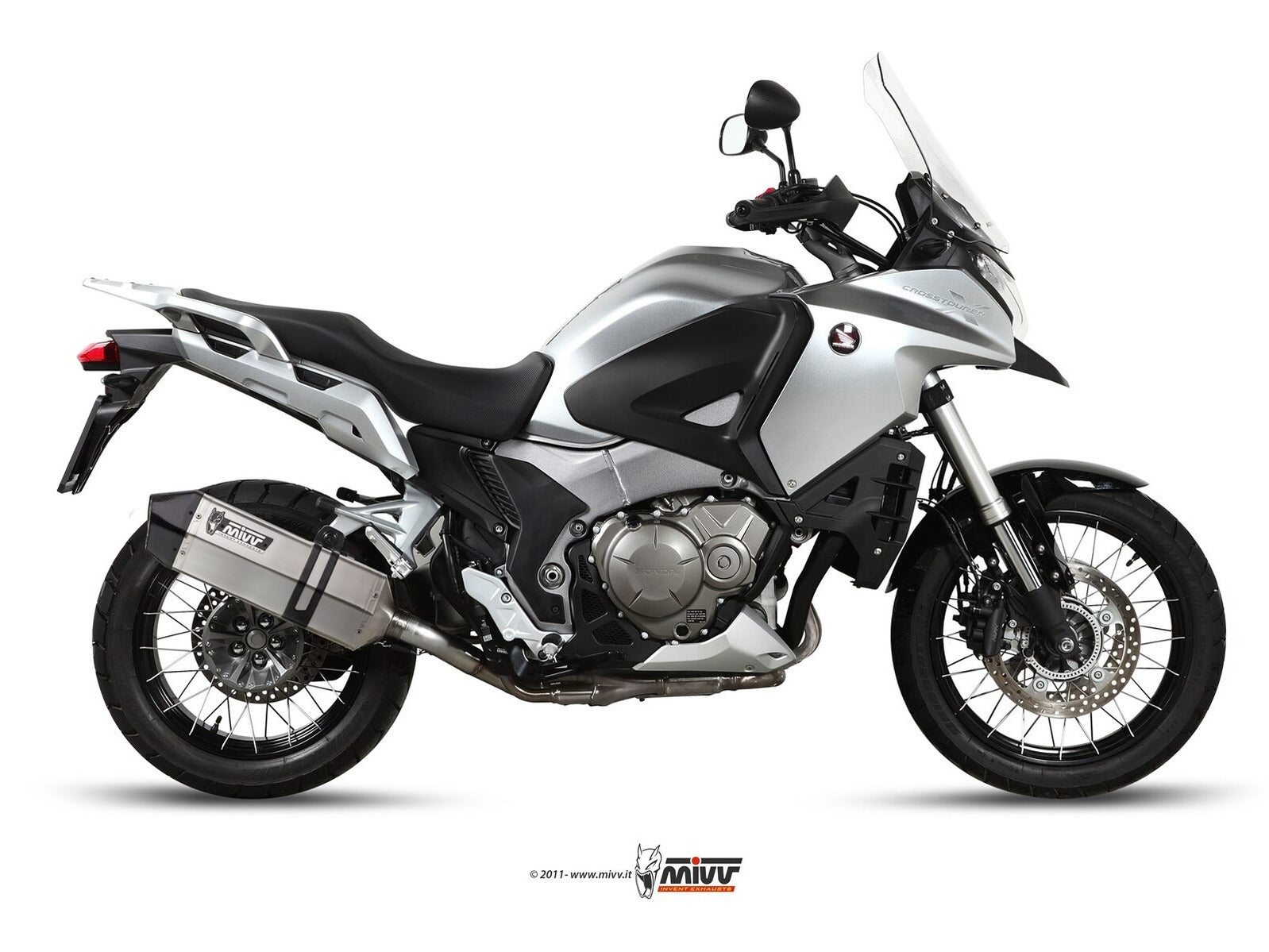 MIVV H.045 HONDA Crosstourer ( 2012 / 20 ) Slip on Exhaust "Speed Edge" (stainless steel; approved) – Accessories in the 2WheelsHero Motorcycle Aftermarket Accessories and Parts Online Shop