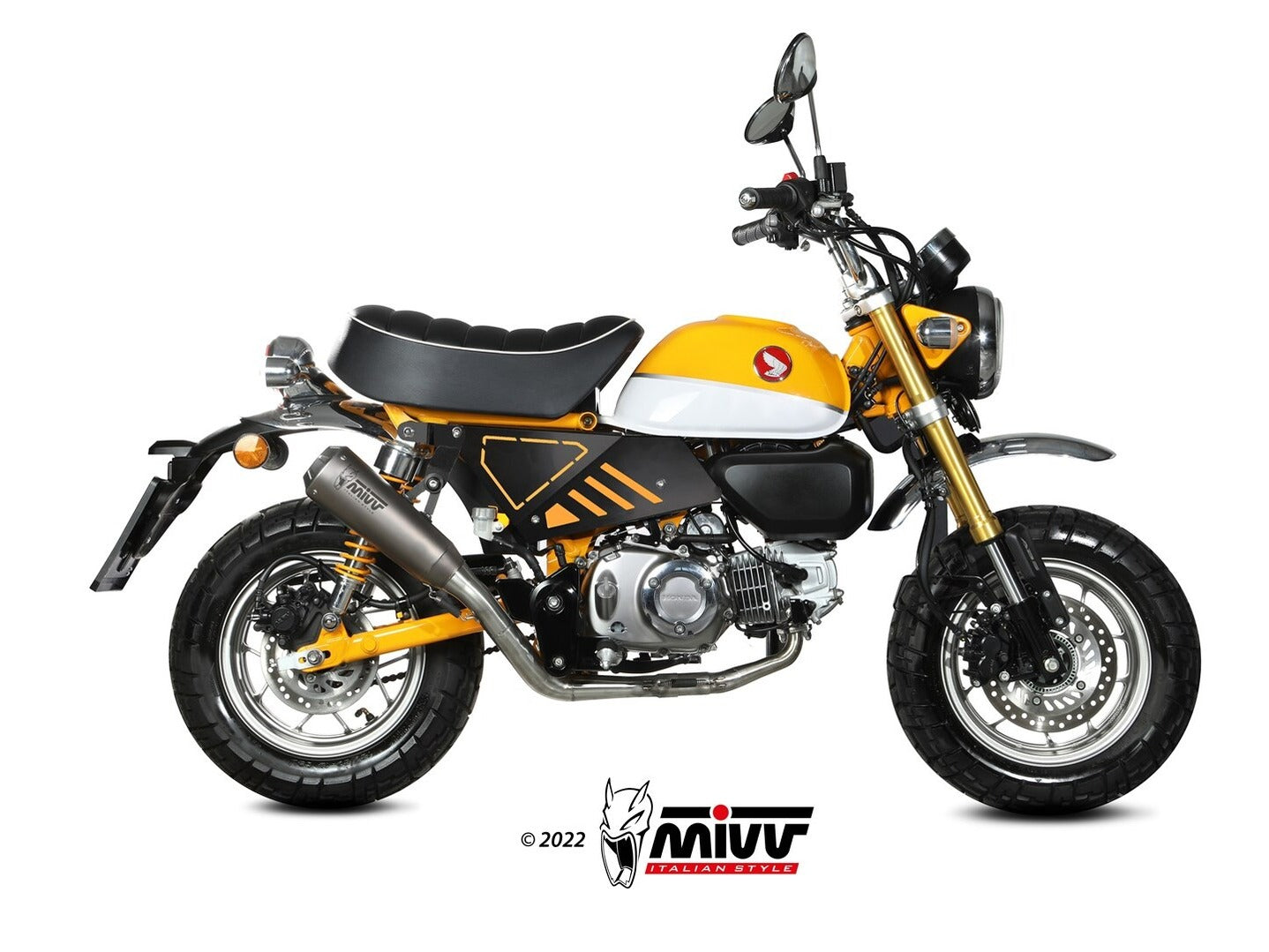 MIVV H.082 HONDA Hornet Monkey 125 ( 2018+ ) Full System Exhaust "X-M1" (titanium; approved) – Accessories in the 2WheelsHero Motorcycle Aftermarket Accessories and Parts Online Shop