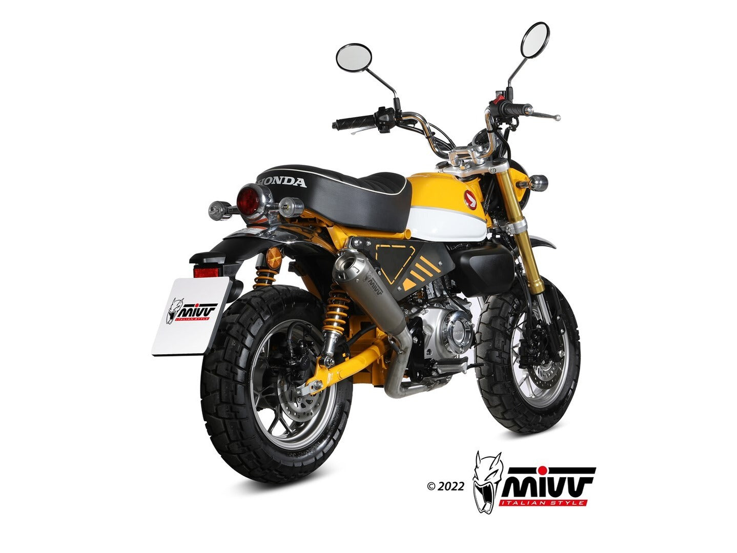MIVV H.082 HONDA Hornet Monkey 125 ( 2018+ ) Full System Exhaust "X-M1" (titanium; approved) – Accessories in the 2WheelsHero Motorcycle Aftermarket Accessories and Parts Online Shop