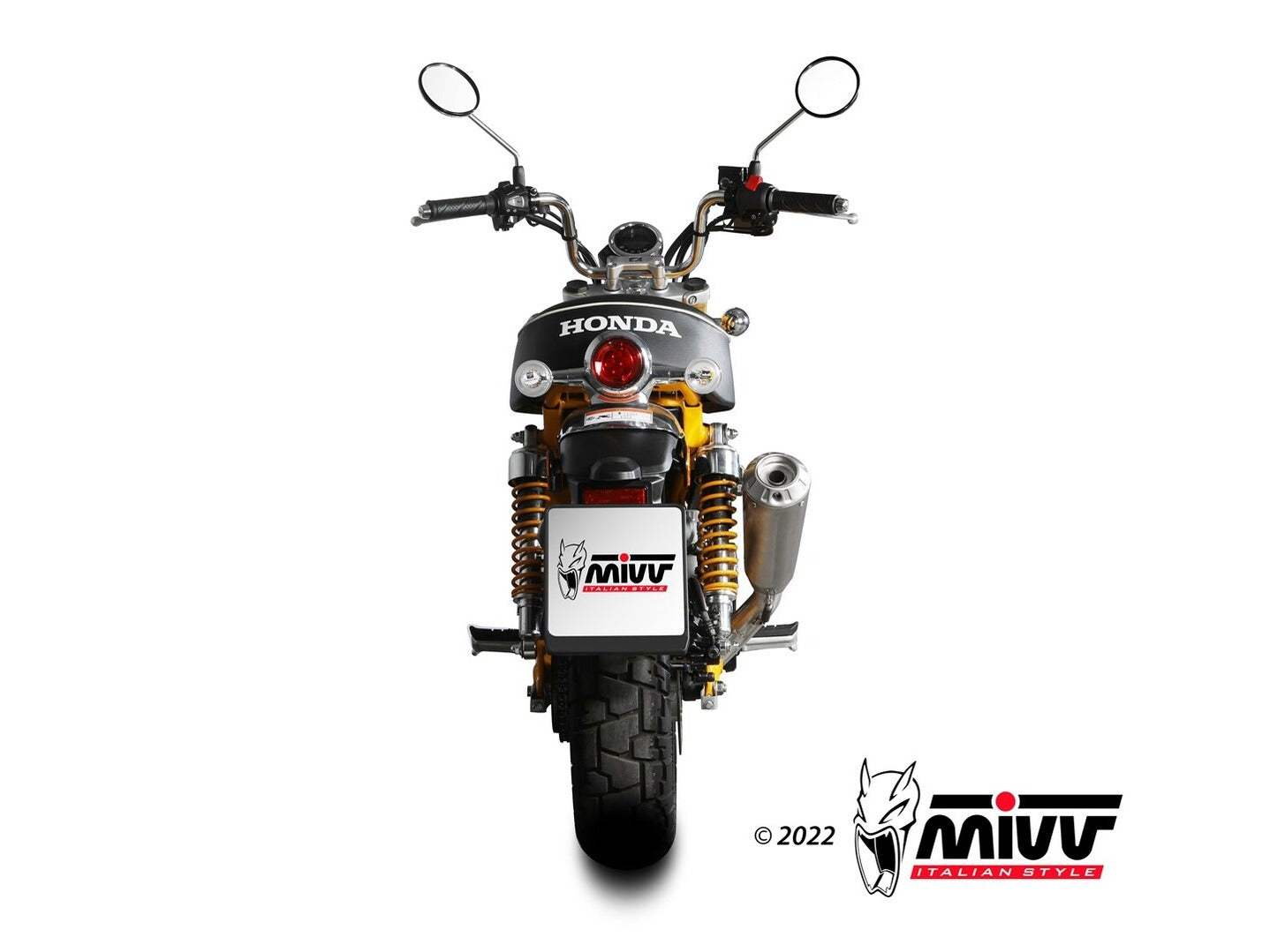 MIVV H.082 HONDA Hornet Monkey 125 ( 2018+ ) Full System Exhaust "X-M1" (titanium; approved) – Accessories in the 2WheelsHero Motorcycle Aftermarket Accessories and Parts Online Shop