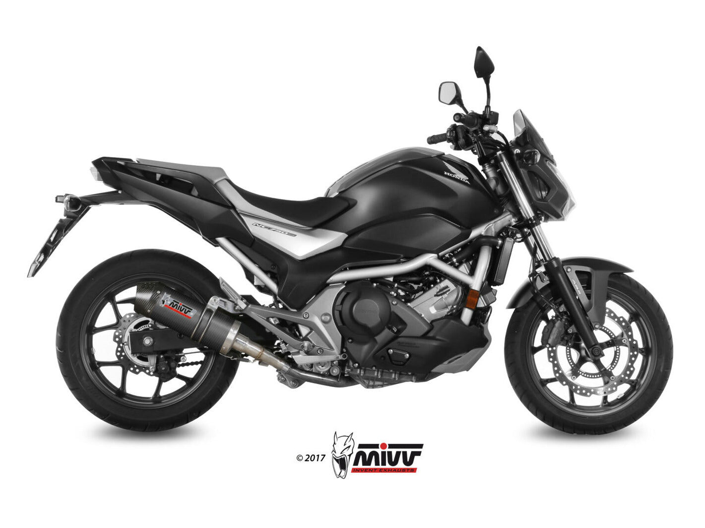 MIVV H.065 HONDA NC S / X 750 ( 2016 / 22 ) Slip on Exhaust "Oval" (carbon + cap; approved) – Accessories in the 2WheelsHero Motorcycle Aftermarket Accessories and Parts Online Shop