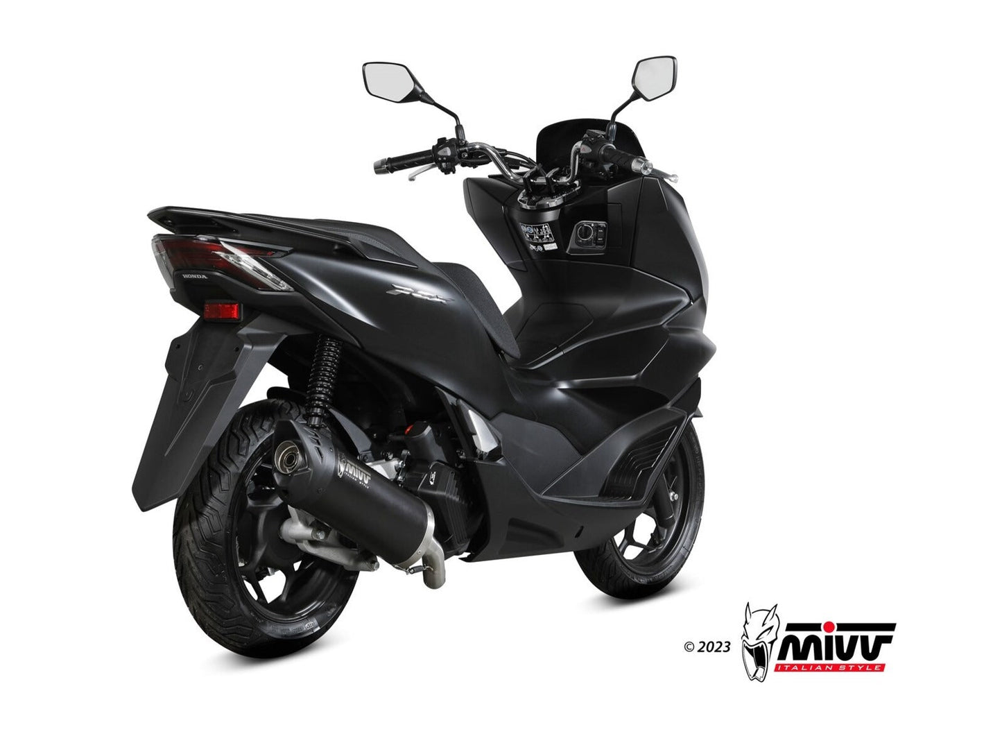 MIVV MV.HO.0006 HONDA PCX 125 ( 2021+ ) Full System Exhaust "Mover" (black; approved) – Accessories in the 2WheelsHero Motorcycle Aftermarket Accessories and Parts Online Shop