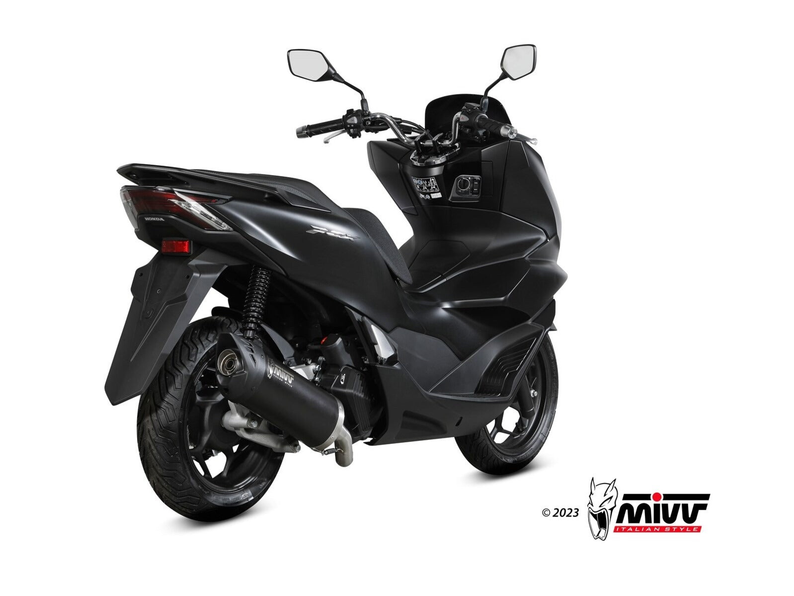 MIVV MV.HO.0006 HONDA PCX 125 ( 2021+ ) Full System Exhaust "Mover" (black; approved) – Accessories in the 2WheelsHero Motorcycle Aftermarket Accessories and Parts Online Shop