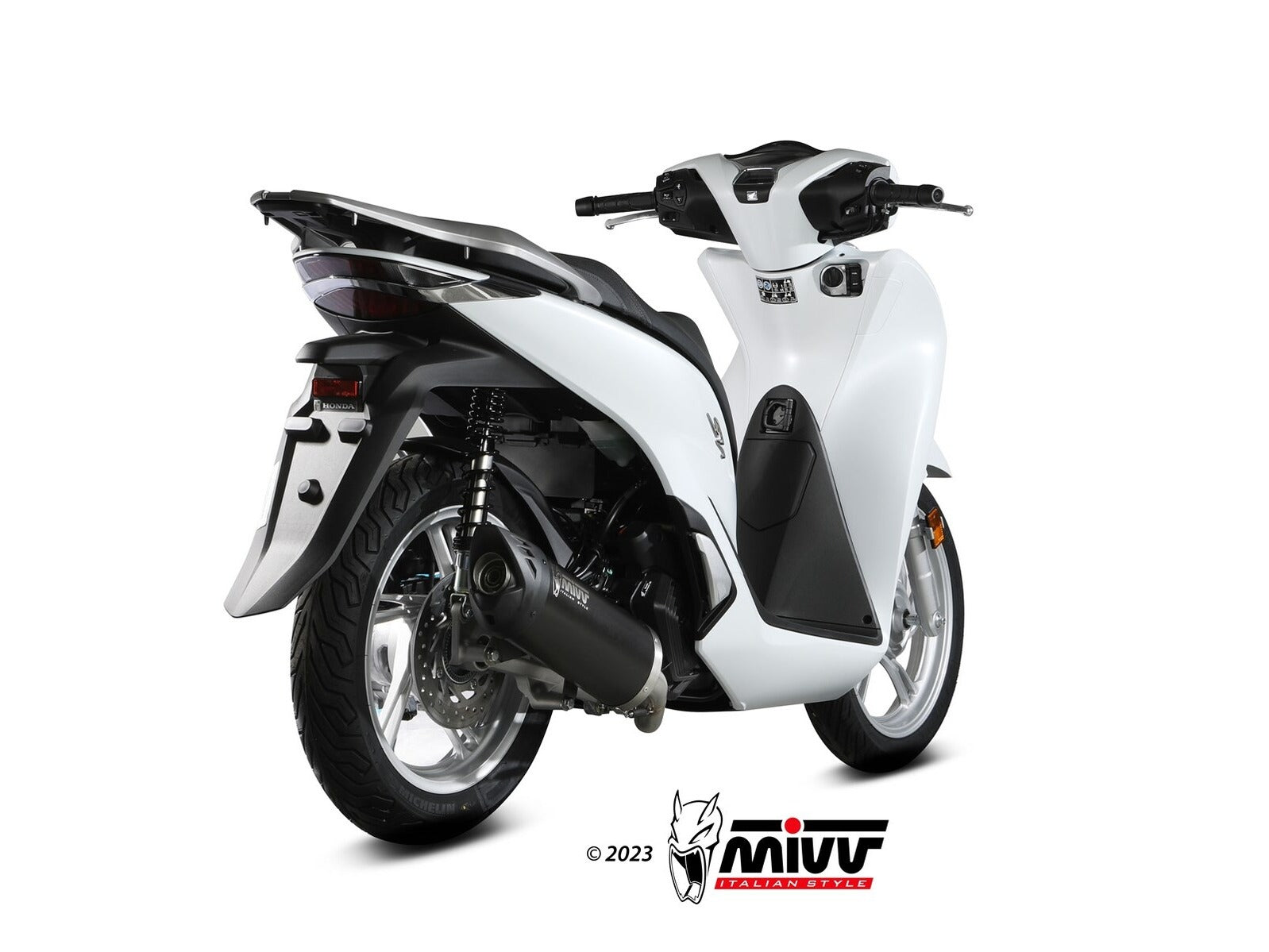 MIVV MV.HO.0007 HONDA SH 125 / 150 ( 2020+ ) Full System Exhaust "Mover" (black; approved) – Accessories in the 2WheelsHero Motorcycle Aftermarket Accessories and Parts Online Shop