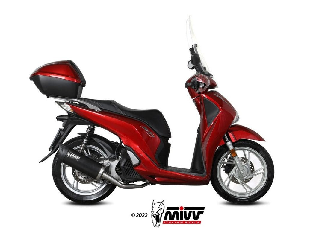 MIVV MV.HO.0005 HONDA SH 150 ( 2017 / 19 ) Full System Exhaust "Mover" (black; approved) – Accessories in the 2WheelsHero Motorcycle Aftermarket Accessories and Parts Online Shop