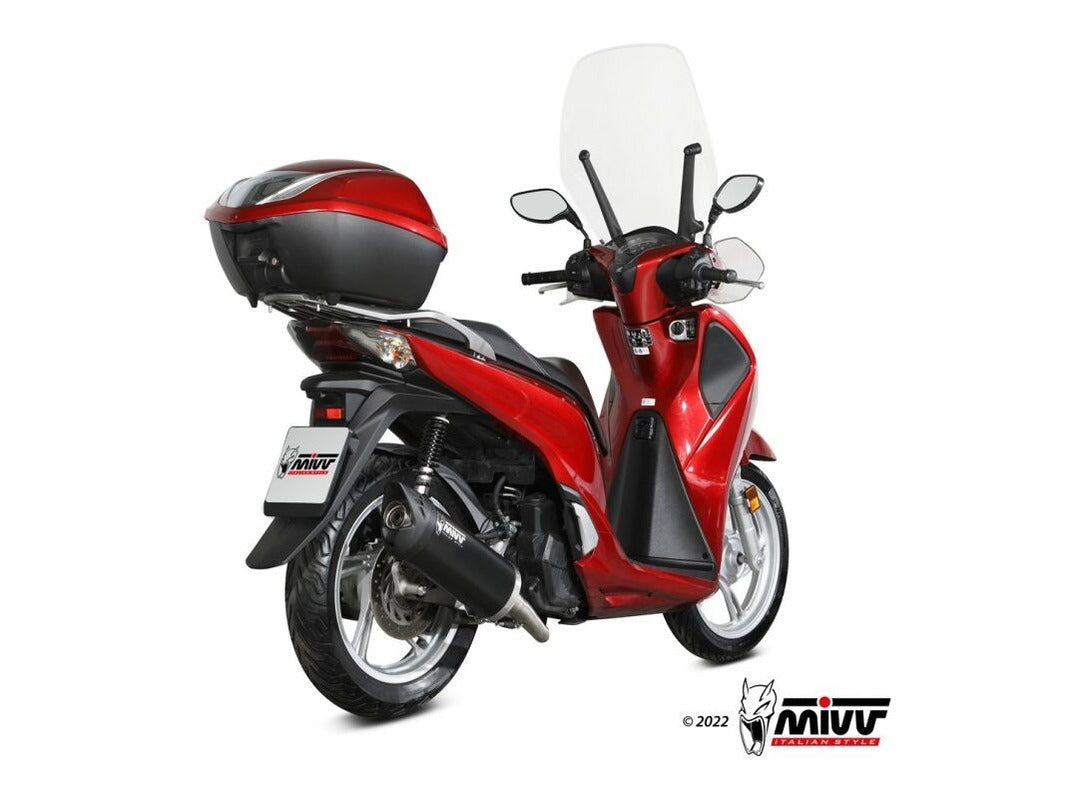 MIVV MV.HO.0005 HONDA SH 150 ( 2017 / 19 ) Full System Exhaust "Mover" (black; approved) – Accessories in the 2WheelsHero Motorcycle Aftermarket Accessories and Parts Online Shop