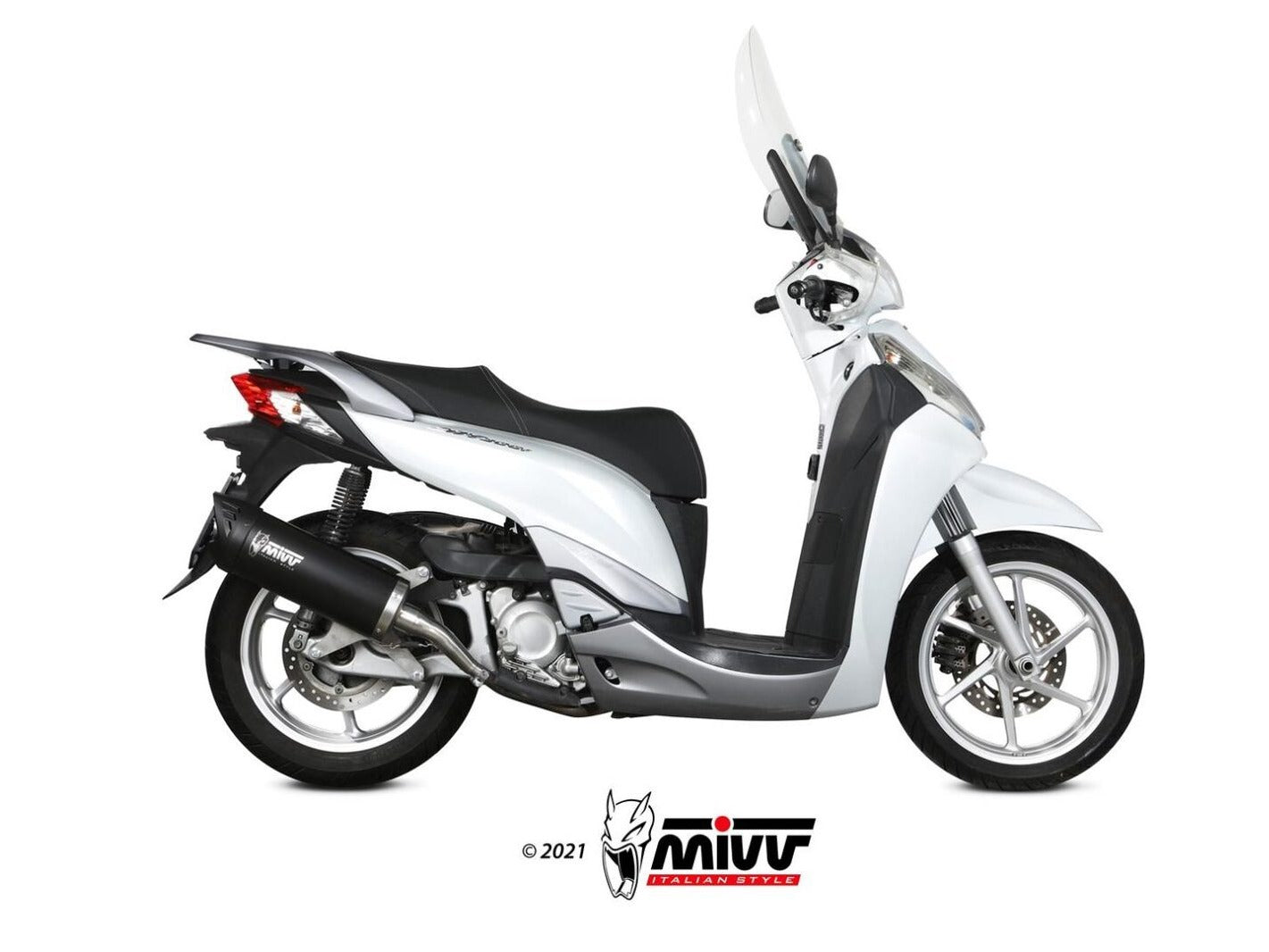 MIVV MV.HO.0001 HONDA SH 300 ( 2007 / 14 ) Slip-on Exhaust "Mover" (black; approved) – Accessories in the 2WheelsHero Motorcycle Aftermarket Accessories and Parts Online Shop