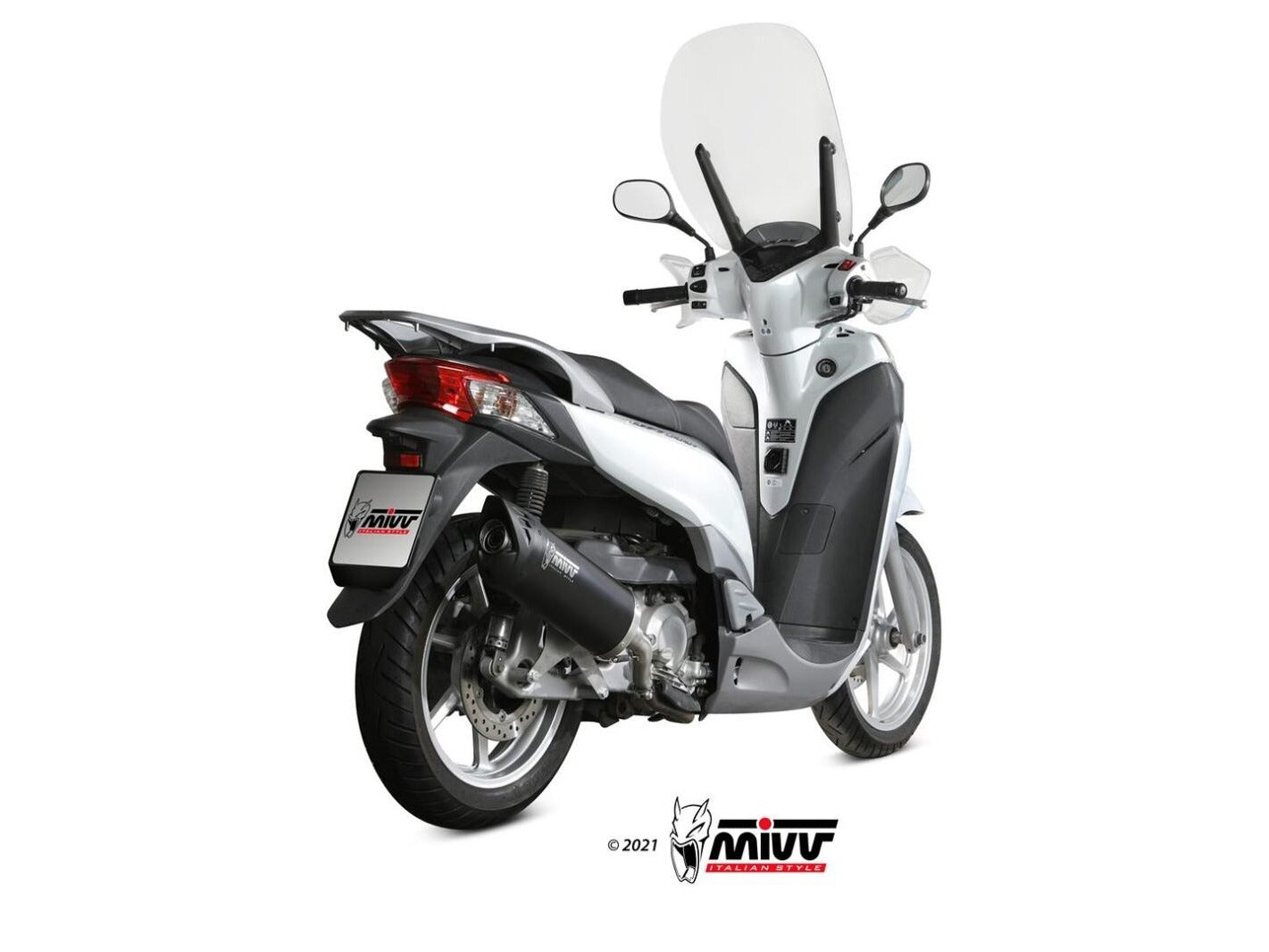 MIVV MV.HO.0001 HONDA SH 300 ( 2007 / 14 ) Slip-on Exhaust "Mover" (black; approved) – Accessories in the 2WheelsHero Motorcycle Aftermarket Accessories and Parts Online Shop