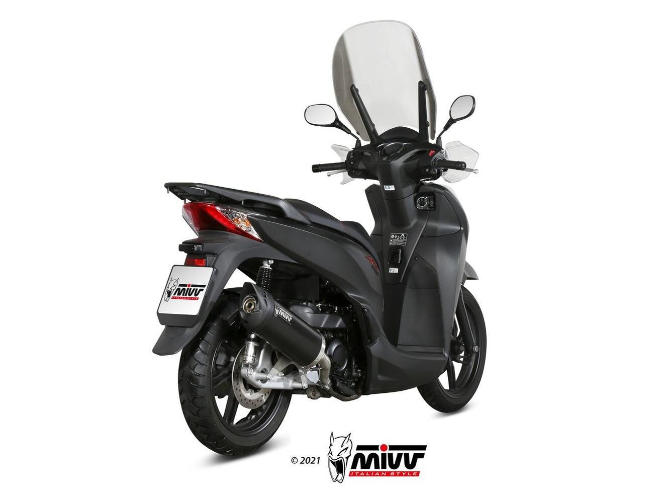 MIVV MV.HO.0001 HONDA SH 300 ( 2015 / 20 ) Slip-on Exhaust "Mover" (black; approved) – Accessories in the 2WheelsHero Motorcycle Aftermarket Accessories and Parts Online Shop