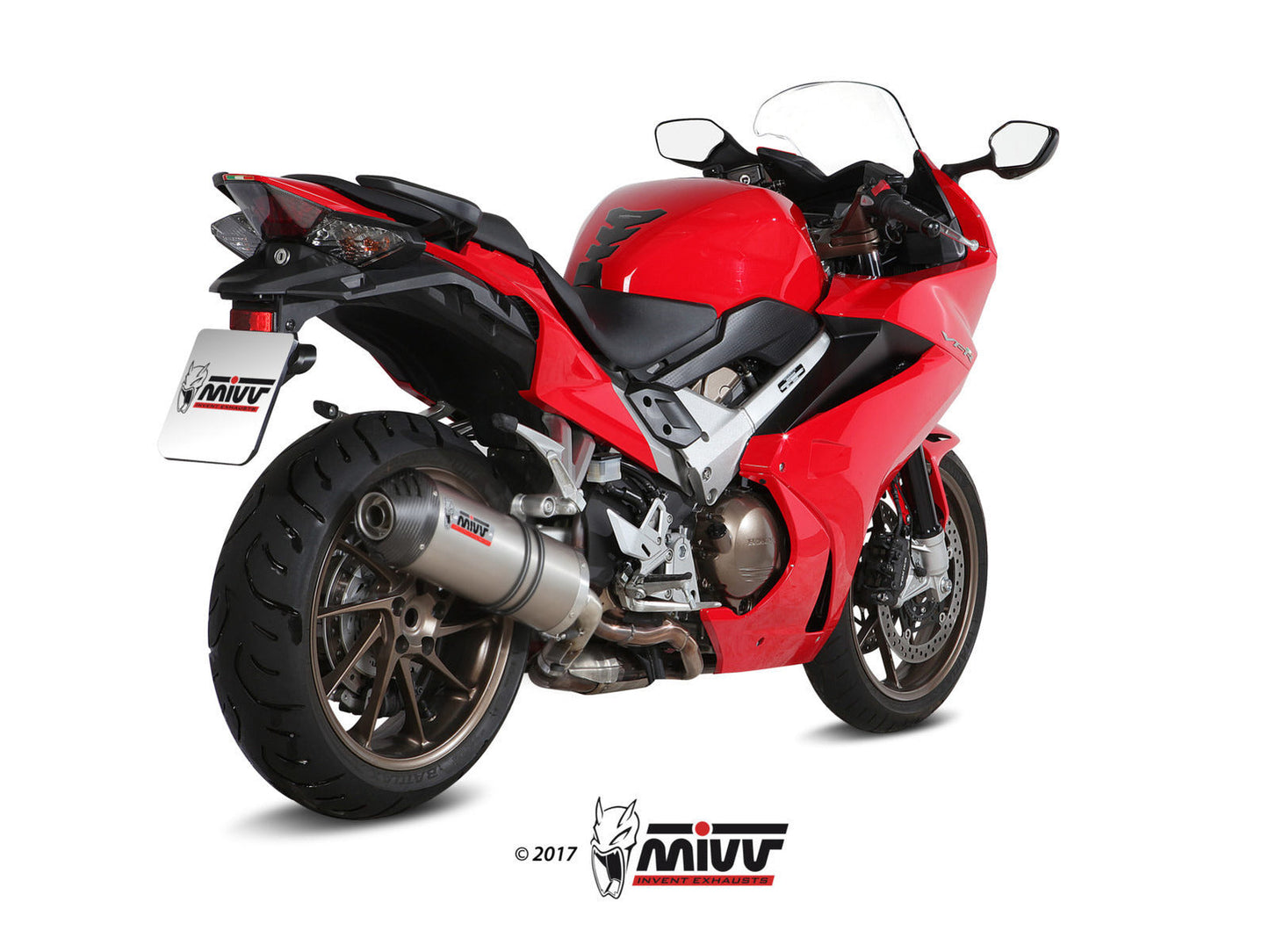 MIVV H.064 HONDA VFR 800 F ( 2014/ 20 ) Slip on Exhaust "Oval" (titanium + carbon cap; approved) – Accessories in the 2WheelsHero Motorcycle Aftermarket Accessories and Parts Online Shop