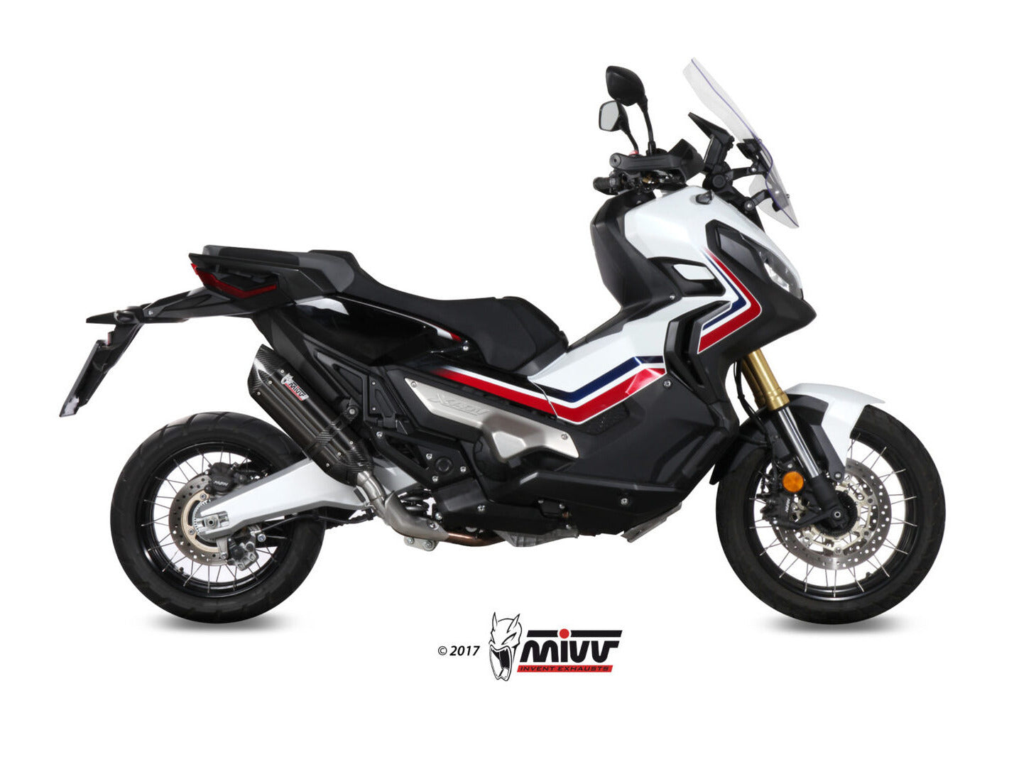 MIVV H.066 HONDA X-ADV 750 ( 2017+ ) Slip On Exhaust "Suono" (black; approved) – Accessories in the 2WheelsHero Motorcycle Aftermarket Accessories and Parts Online Shop