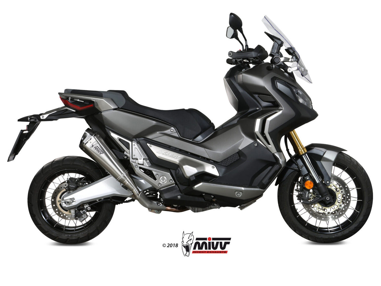 MIVV H.066 HONDA X-ADV 750 ( 2017+ ) Slip On Exhaust "Delta Race" (stainless steel; approved) – Accessories in the 2WheelsHero Motorcycle Aftermarket Accessories and Parts Online Shop